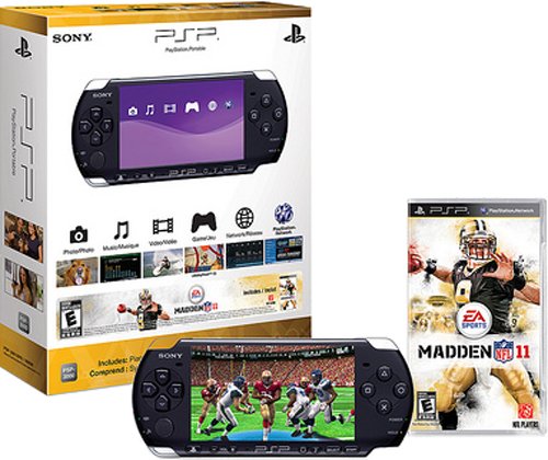 Sony PlayStation Portable 3000 Console (Madden NFL 11 Entertainment Pack - Piano Black) - (PSP) Sony PSP Video Games Sony   