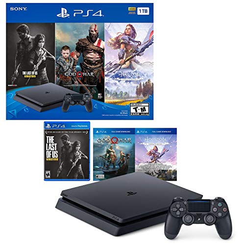 SONY PlayStation 4 Slim 1TB Console - Three Free Games Bundle - (PS4) PlayStation 4 Video Games Playstation   