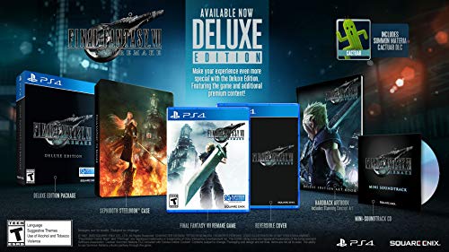 Final Fantasy VII Remake (Deluxe Edition) - (PS4) PlayStation 4 Video Games Square Enix   