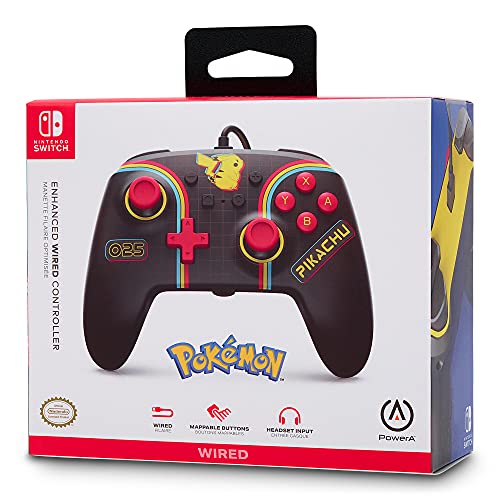 PowerA Enhanced Wired Controller (Pikachu Arcade) - (NSW) Nintendo Switch Accessories PowerA   