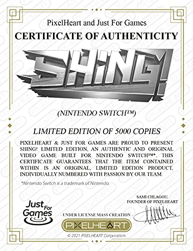 Shing! - (NSW) Nintendo Switch [European Import] Video Games PixelHeart   