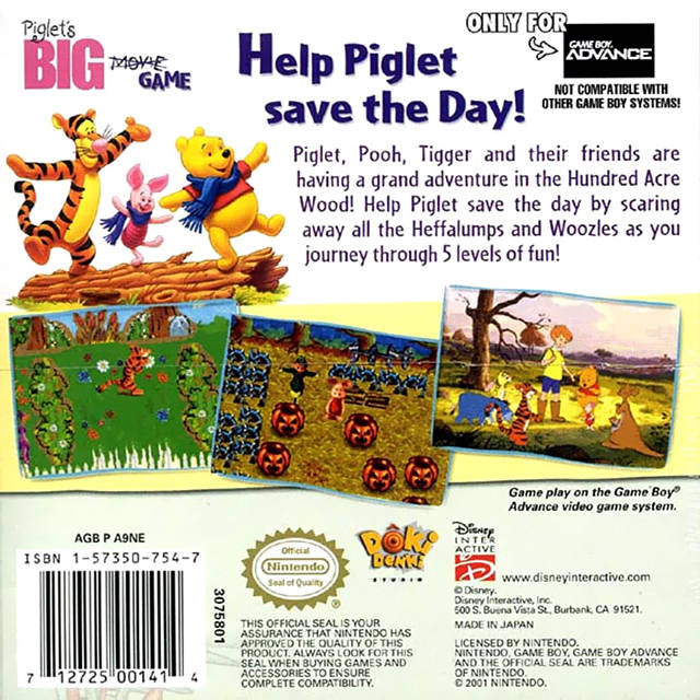 Disney Presents Piglet's Big Game - (GBA) Game Boy Advance [Pre-Owned] Video Games Disney Interactive   