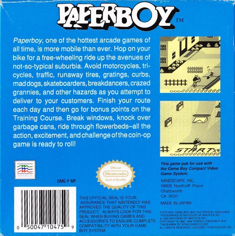 Paperboy - (GB) Game Boy [Pre-Owned] Video Games J&L Video Games New York City   