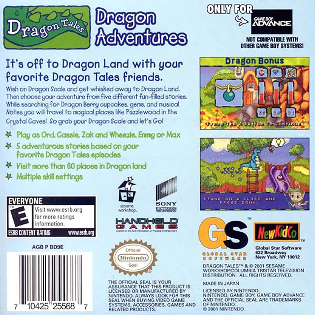 Dragon Tales: Dragon Adventures - (GBA) Game Boy Advance [Pre-Owned] Video Games Global Star Software   