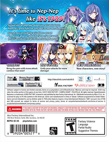 Hyperdimension Neptunia Re;Birth3: V Generation - PlayStation Vita [NEW] Video Games Idea Factory   