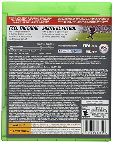 FIFA 15 (Ultimate Edition) - (XB1) Xbox One Video Games Electronic Arts   