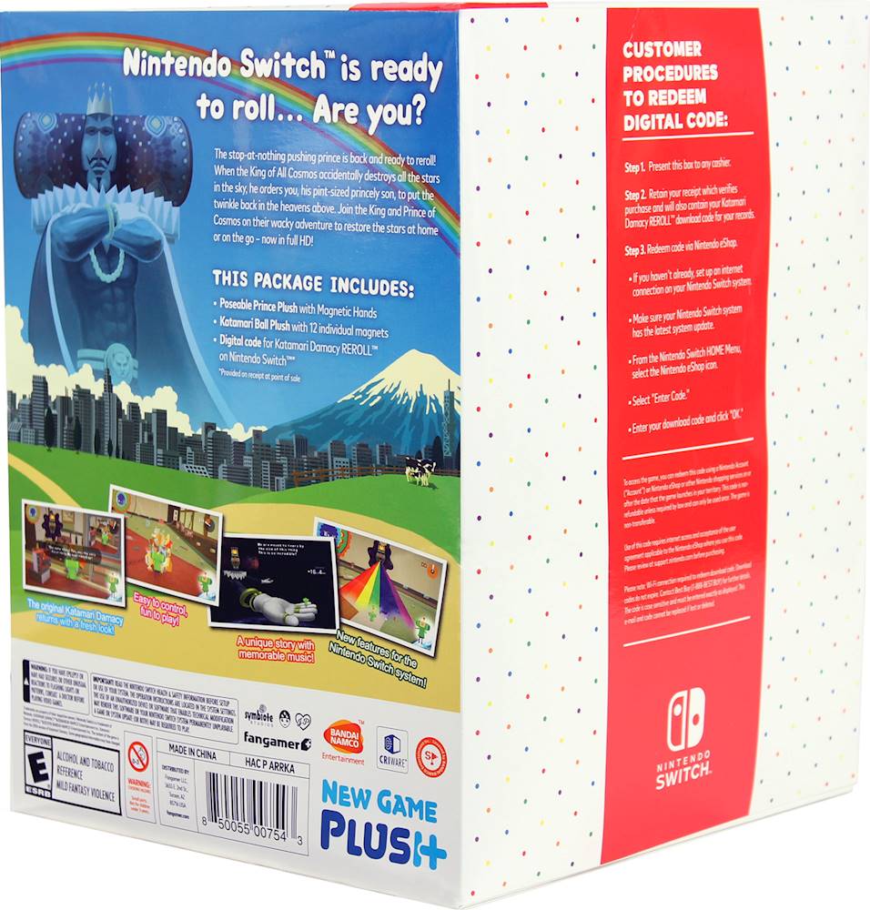 Katamari Damacy Reroll ( Digital Game , Prince and Ball Plush ) - Nintendo Switch Video Games BANDAI NAMCO Entertainment   