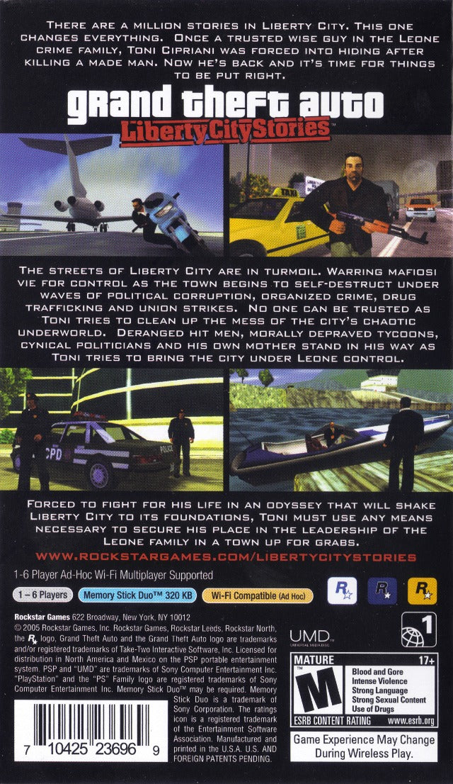 Grand Theft Auto: Liberty City Stories - SONY PSP [Pre-Owned] Video Games Rockstar Games   