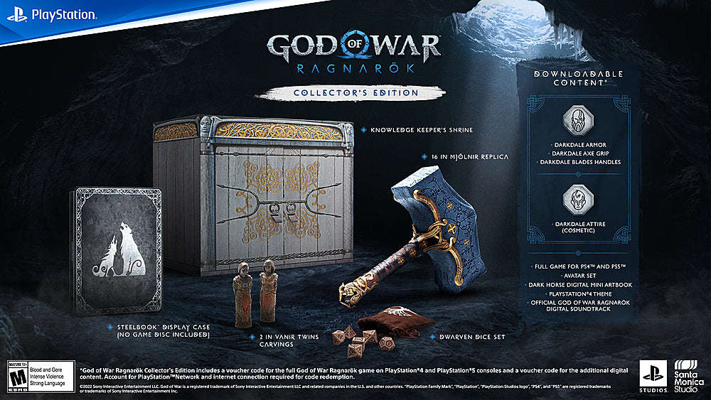 God of War Ragnarök Collector's Edition (PS4 and PS5 Entitlements) - (PS5) PlayStation 5 Video Games PlayStation   