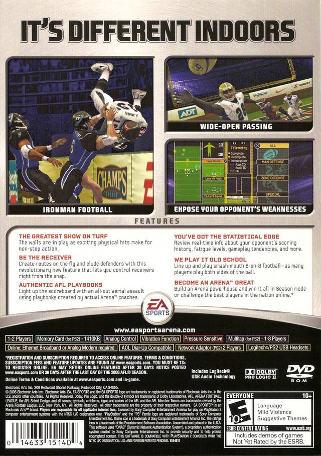 Arena Football - (PS2) PlayStation 2 [Pre-Owned] Video Games EA Sports   