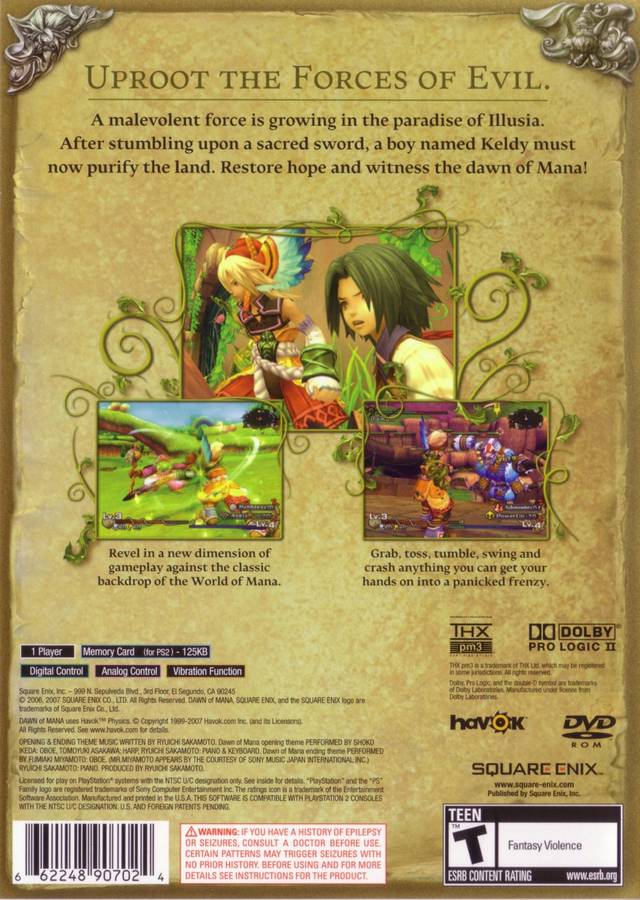 Dawn of Mana - (PS2) PlayStation 2 Video Games Square Enix   