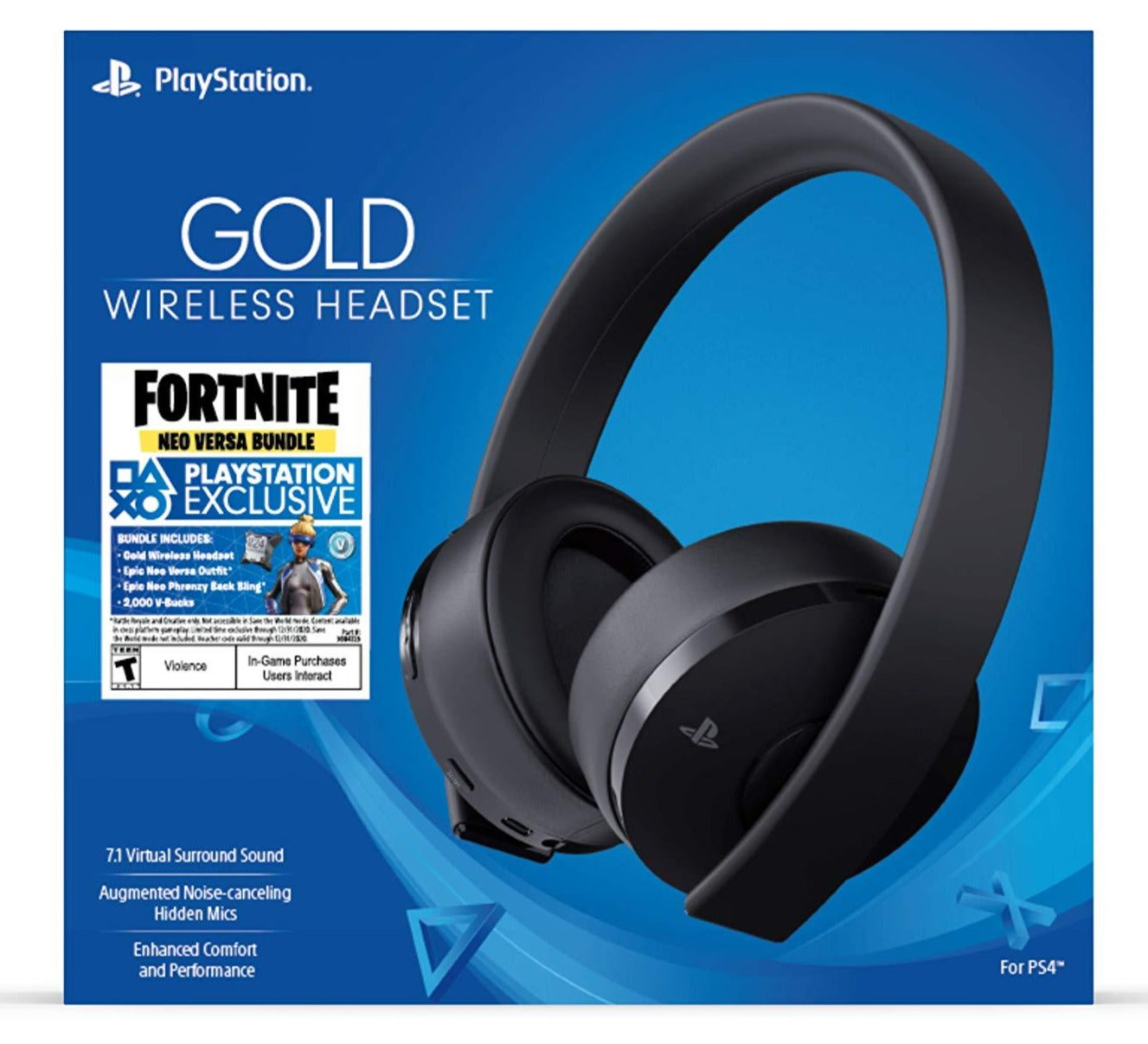 SONY PlayStation 4 Gold Wireless Headset Fortnite - (PS4) PlayStation 4 Accessories Sony   