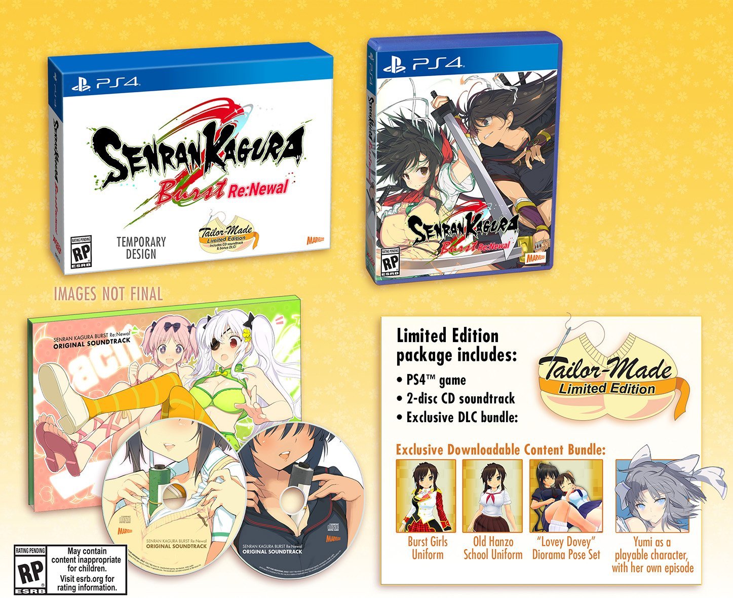 Senran Kagura Burst Re:Newal (Tailor-Made Edition) - (PS4) PlayStation 4 Video Games XSEED Games   