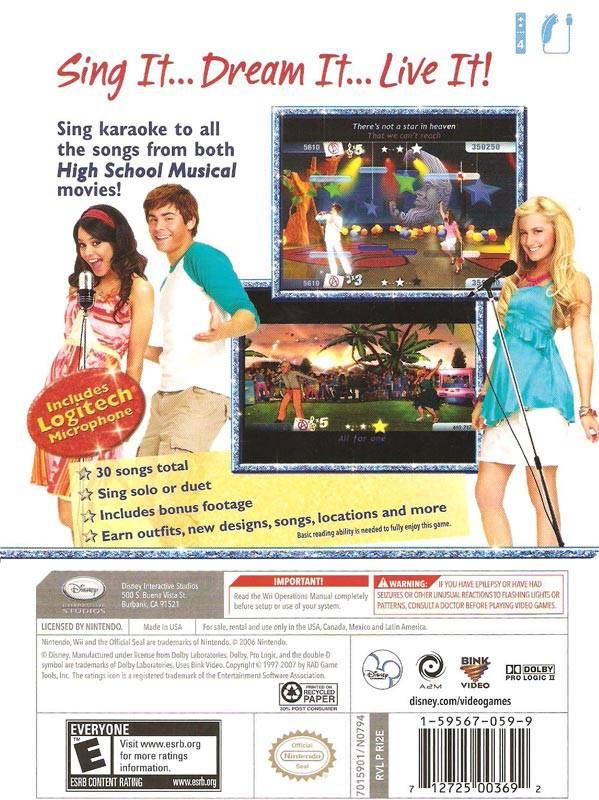 High School Musical: Sing It! - Nintendo Wii [Pre-Owned] Video Games Disney Interactive Studios   