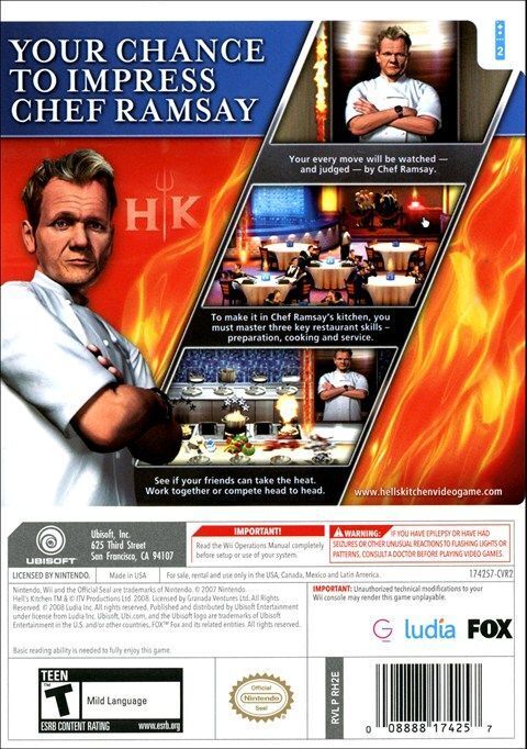 Hell's Kitchen: The Game - Nintendo Wii [Pre-Owned] Video Games Ubisoft   