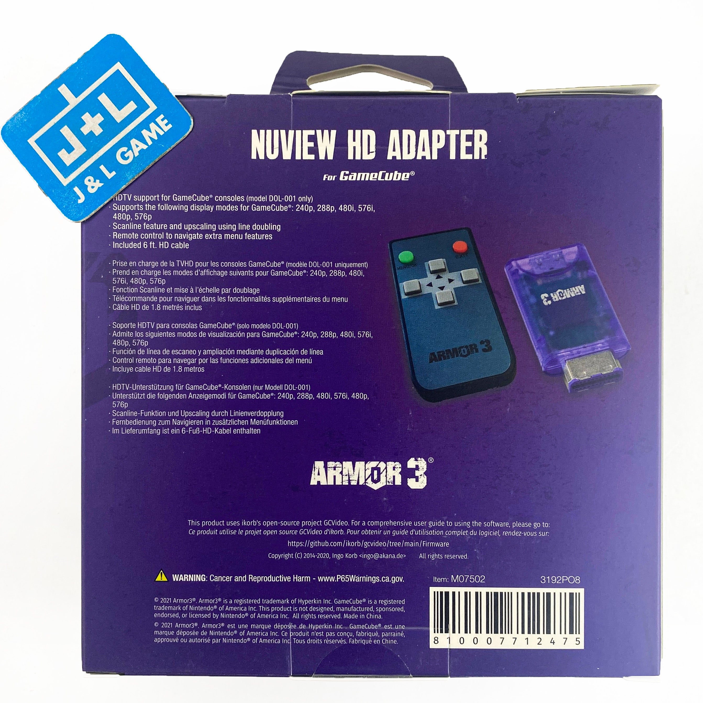 Armor3 "NuView" HD Adapter - (GC) GameCube Accessories Armor3   