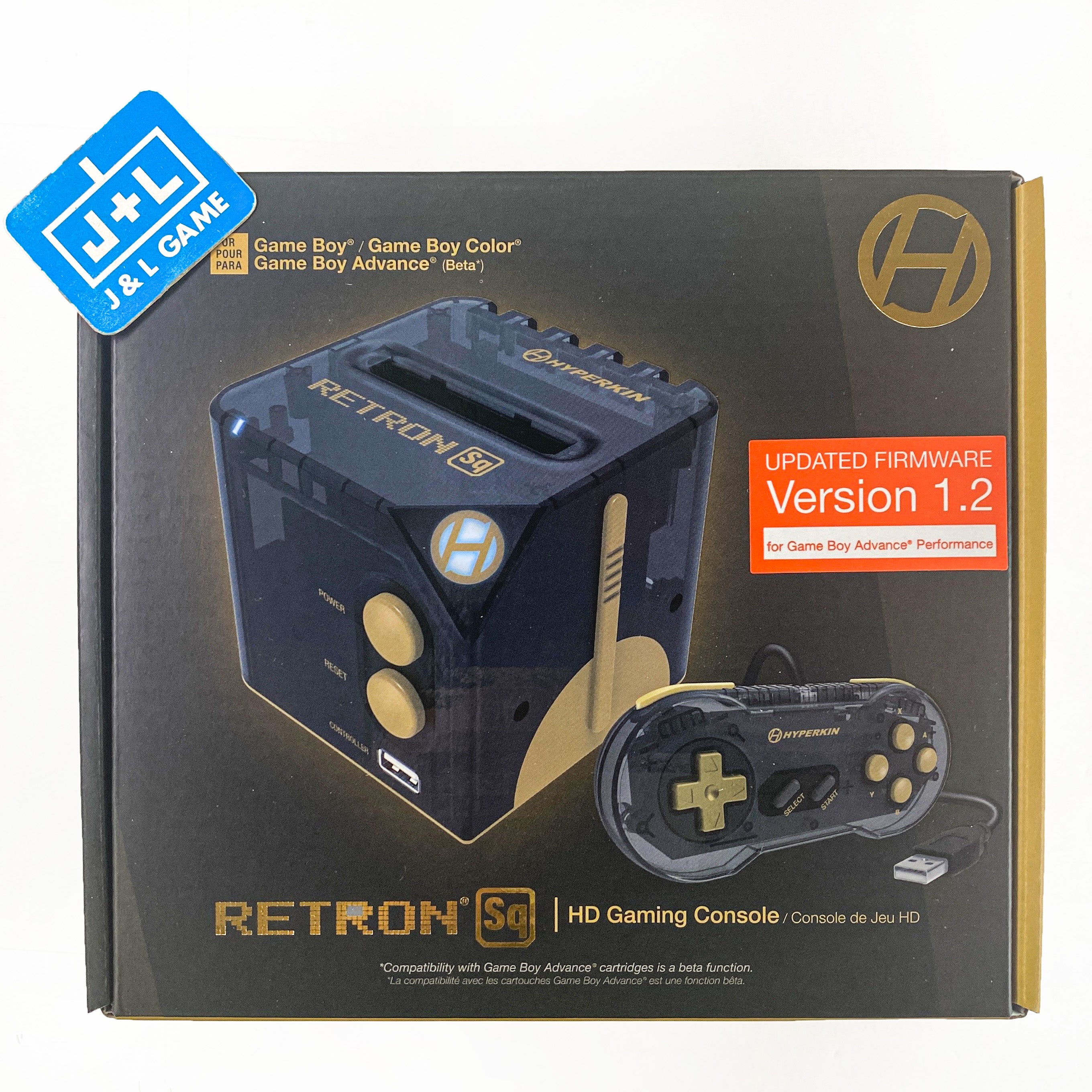 Hyperkin RetroN Sq: HD Gaming Console for Game Boy/Color/ Game Boy Advance (Black & Gold) - Game Boy Advance CONSOLE Hyperkin   