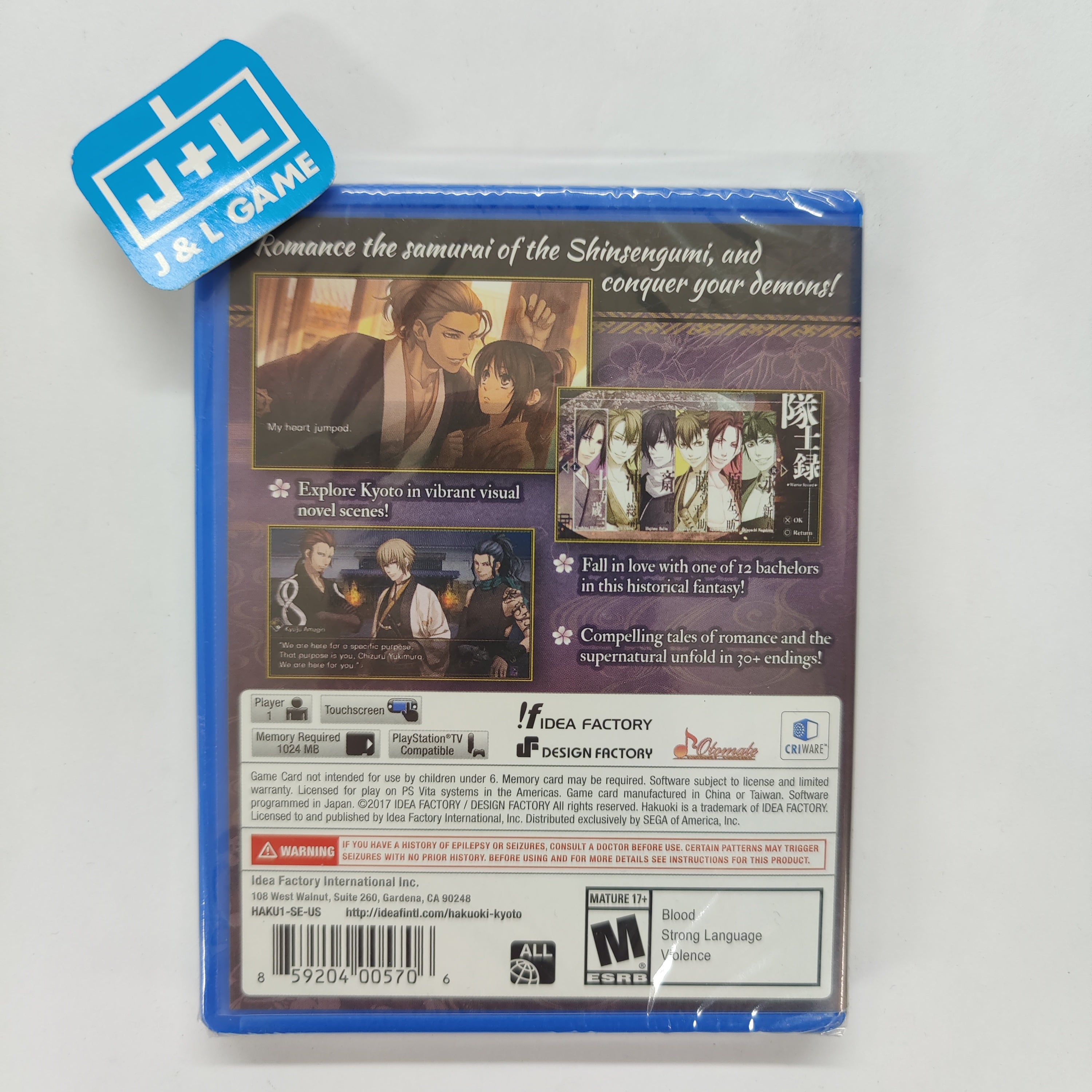 Hakuoki: Kyoto Winds - (PSV) PlayStation Vita Video Games Idea Factory   