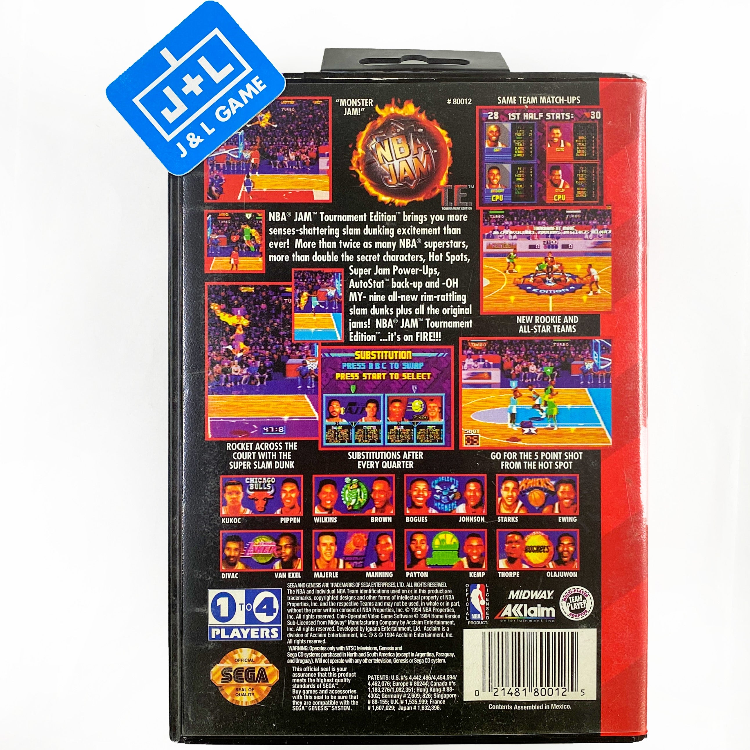 NBA Jam Tournament Edition - SEGA Genesis [Pre-Owned] Video Games Acclaim   