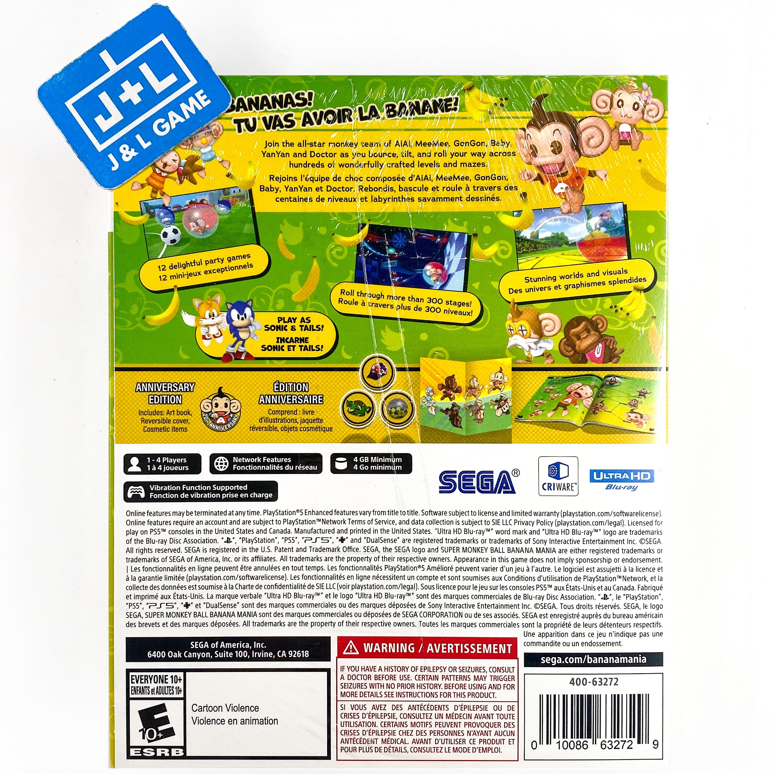 Super Monkey Ball Banana Mania: Anniversary Launch Edition - (PS5) PlayStation 5 Video Games SEGA   