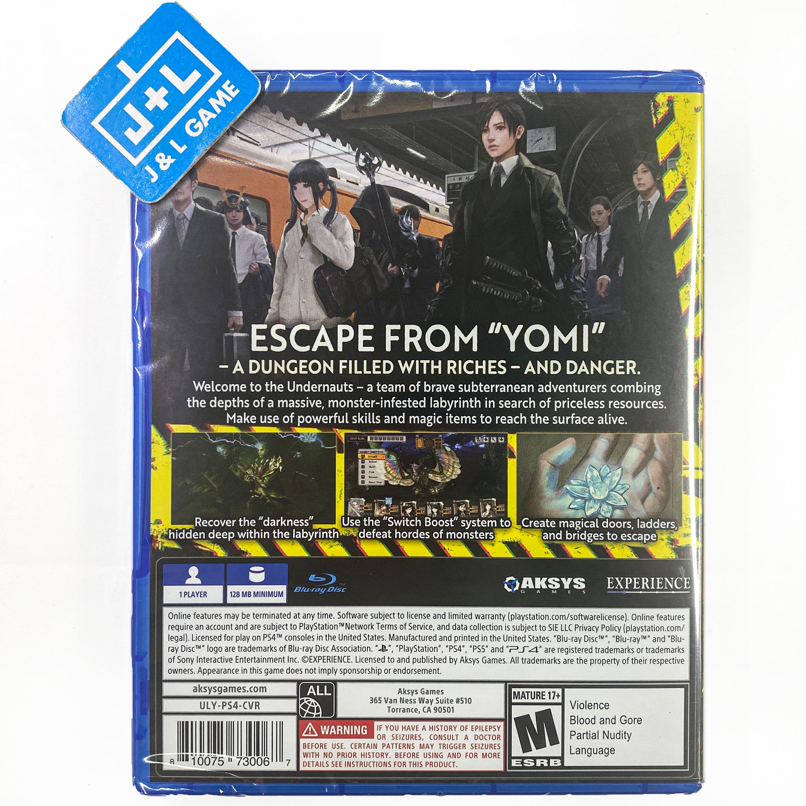 Undernauts: Labyrinth of Yomi - (PS4) PlayStation 4 Video Games Aksys   