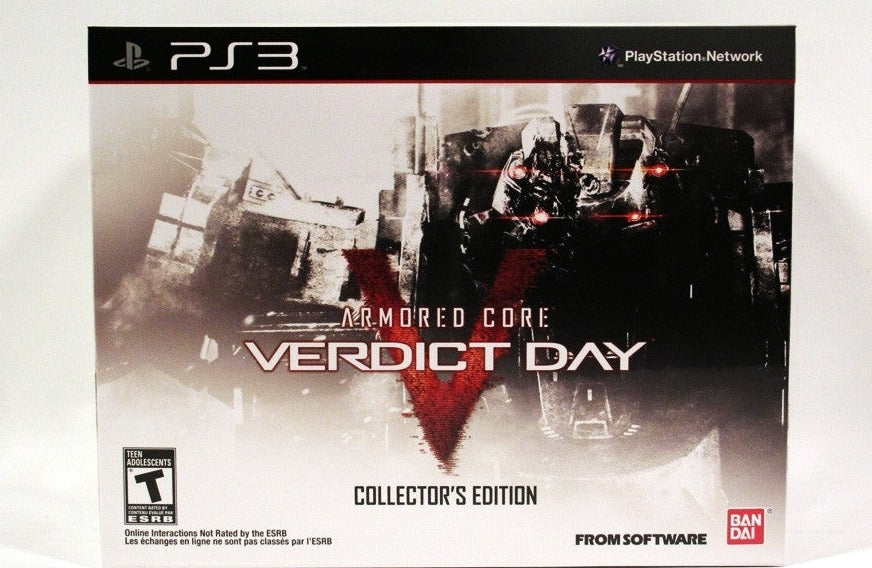 Armored Core Verdict Day Namco Exclusive Collectors Edition 70/250 - (PS3) Playstation 3 Video Games Namco   