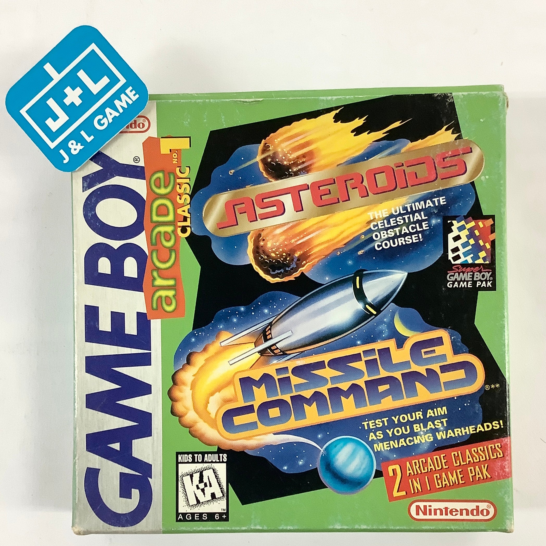 Arcade Classic No. 1: Asteroids / Missile Command - (GB) Game Boy [Pre-Owned] Video Games Nintendo   