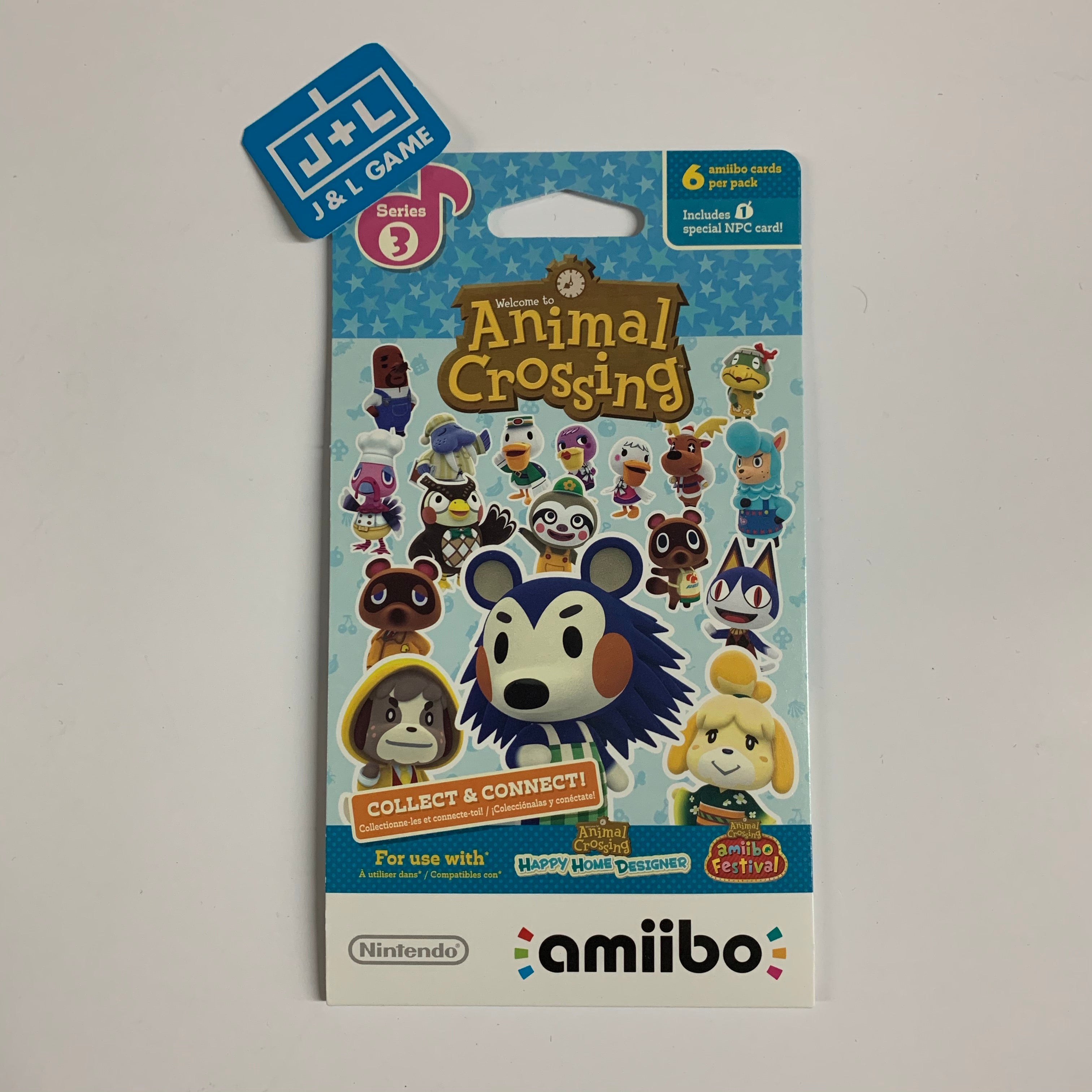 Animal Crossing Cards - Series 3 (Pack of 6 cards) - Nintendo Amiibo Amiibo Nintendo   