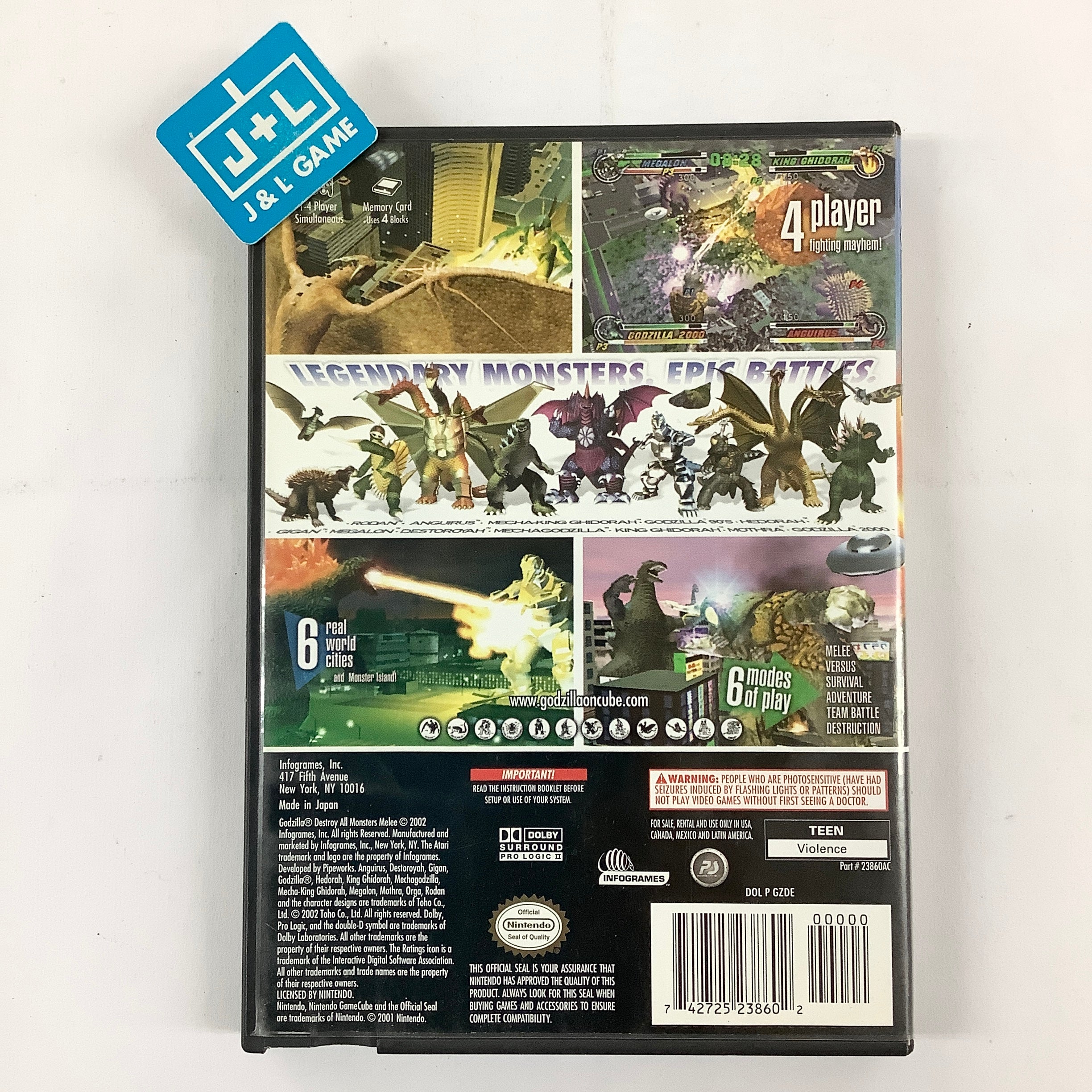 Godzilla: Destroy All Monsters Melee - (GC) GameCube [Pre-Owned] Video Games Atari SA   