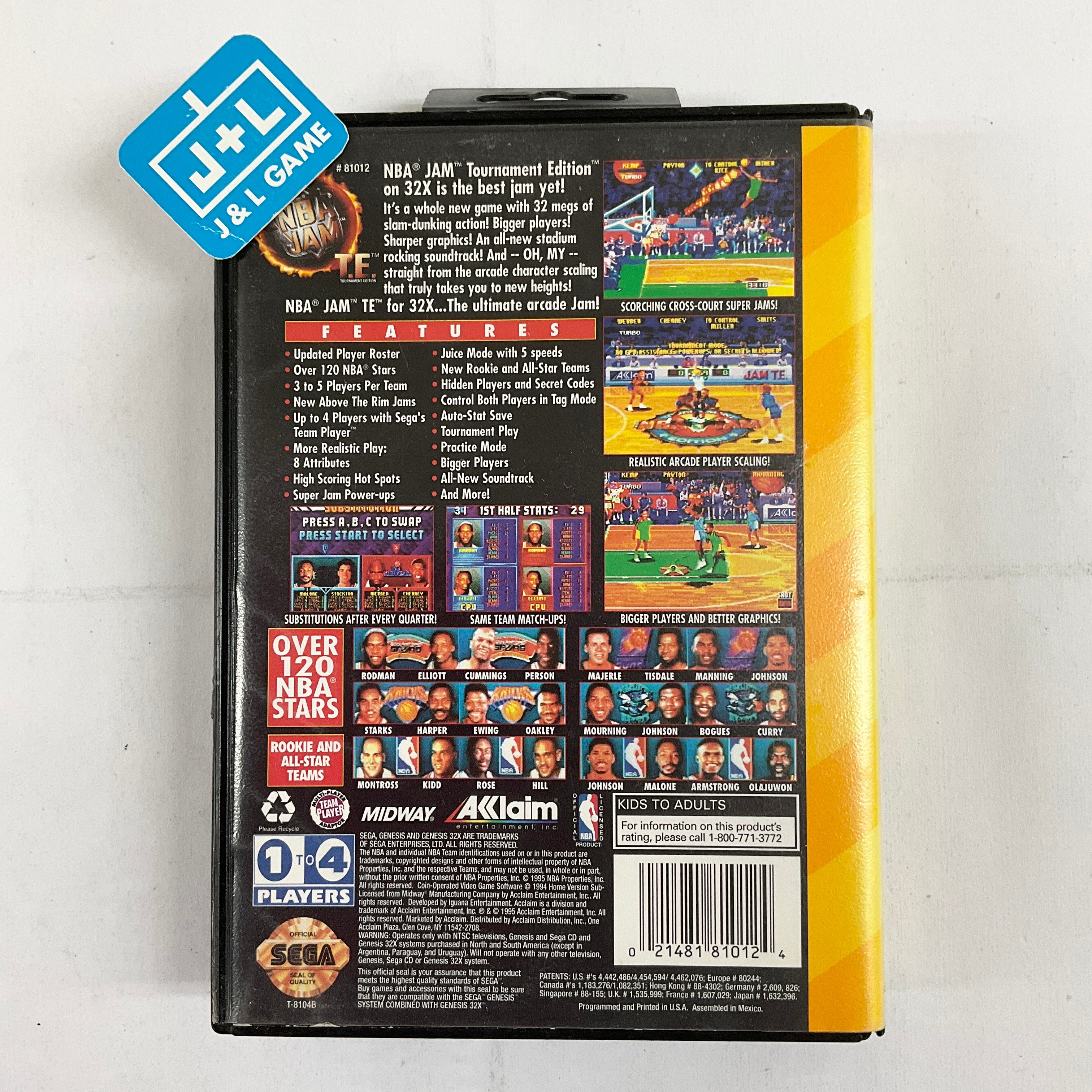 NBA Jam T.E. Tournament Edition - SEGA 32X [Pre-Owned] Video Games Acclaim   