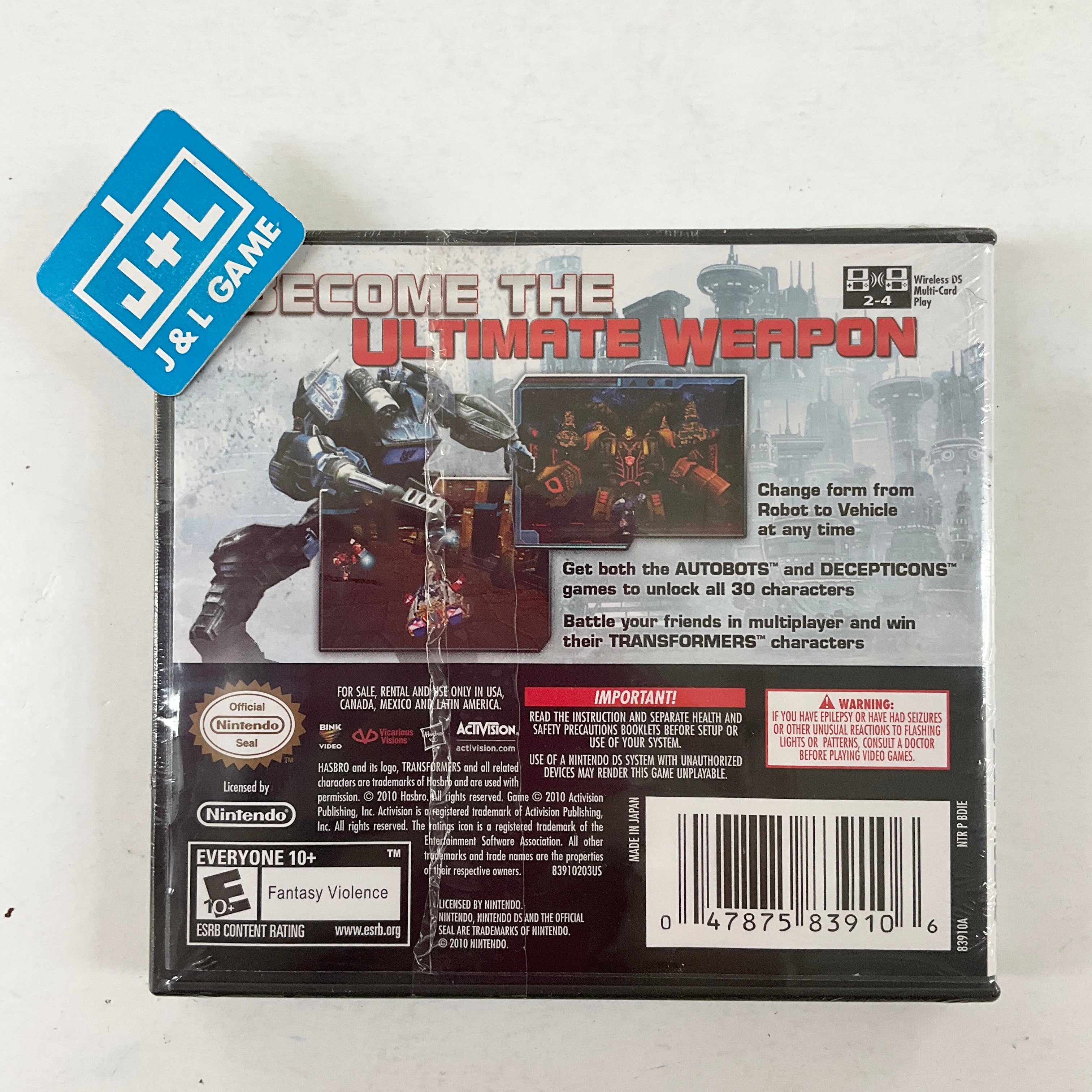 Transformers: War for Cybertron Decepticons - (NDS) Nintendo DS Video Games Activision   