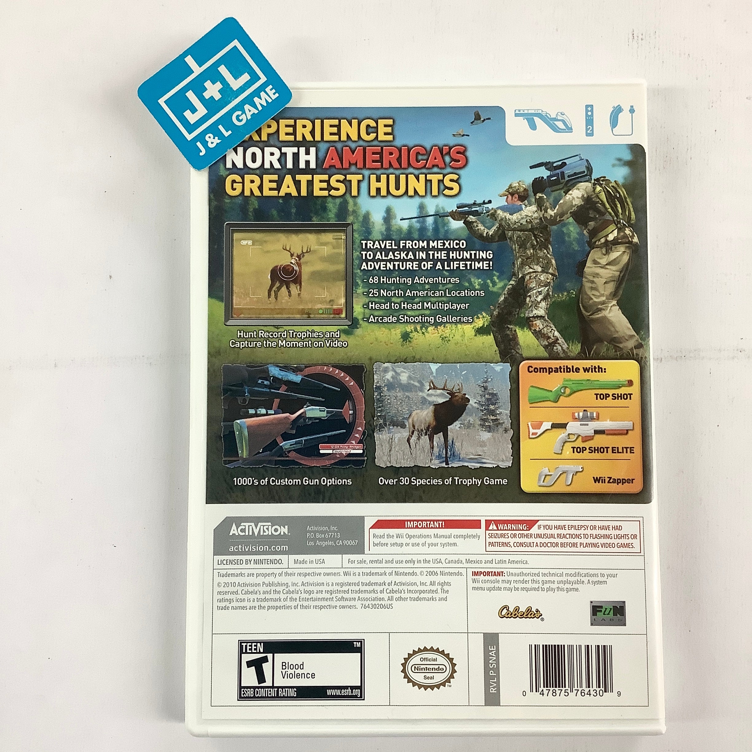 Cabela's North American Adventures - Nintendo Wii [Pre-Owned] Video Games Activision   