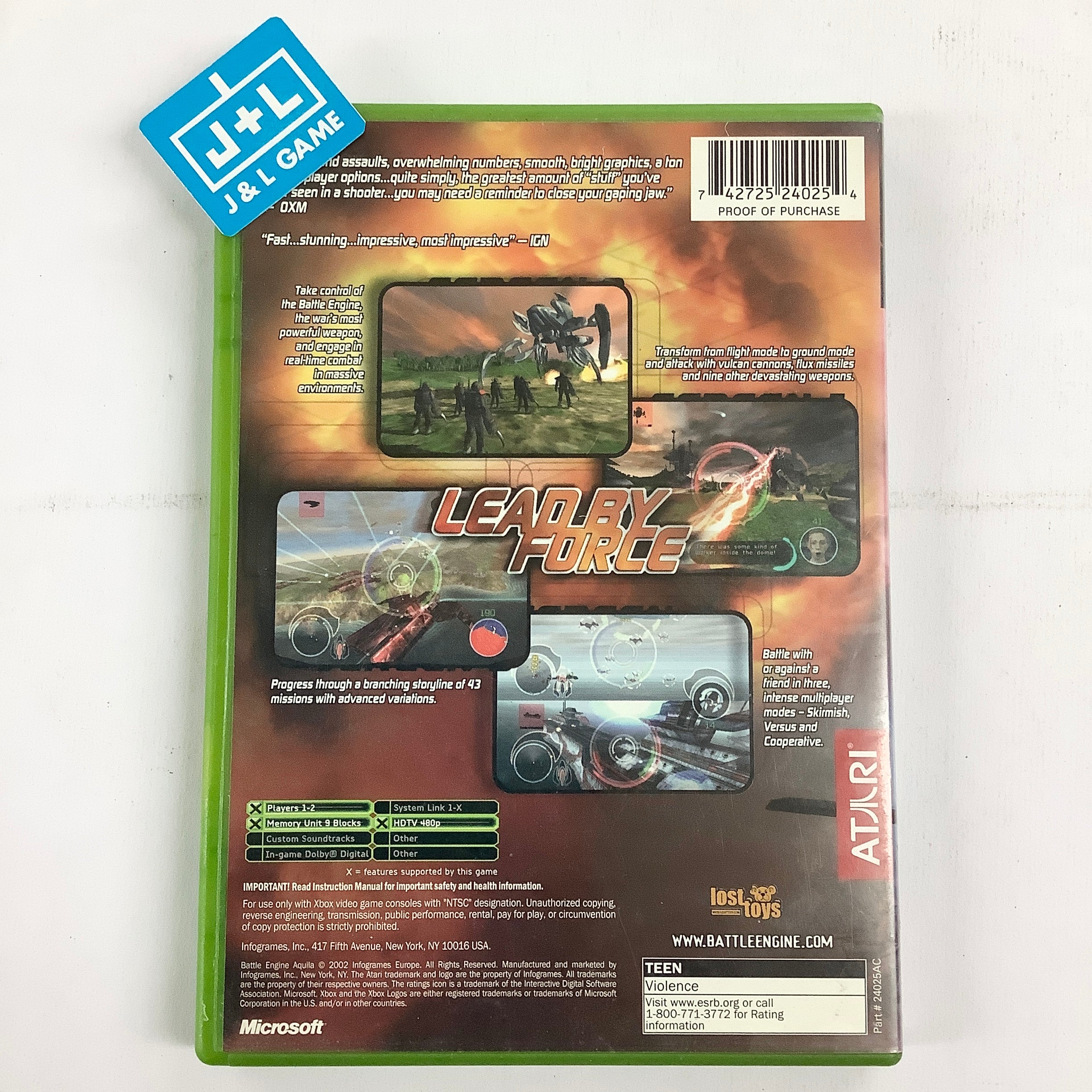 Battle Engine Aquila - (XB) Xbox [Pre-Owned] Video Games Atari SA   