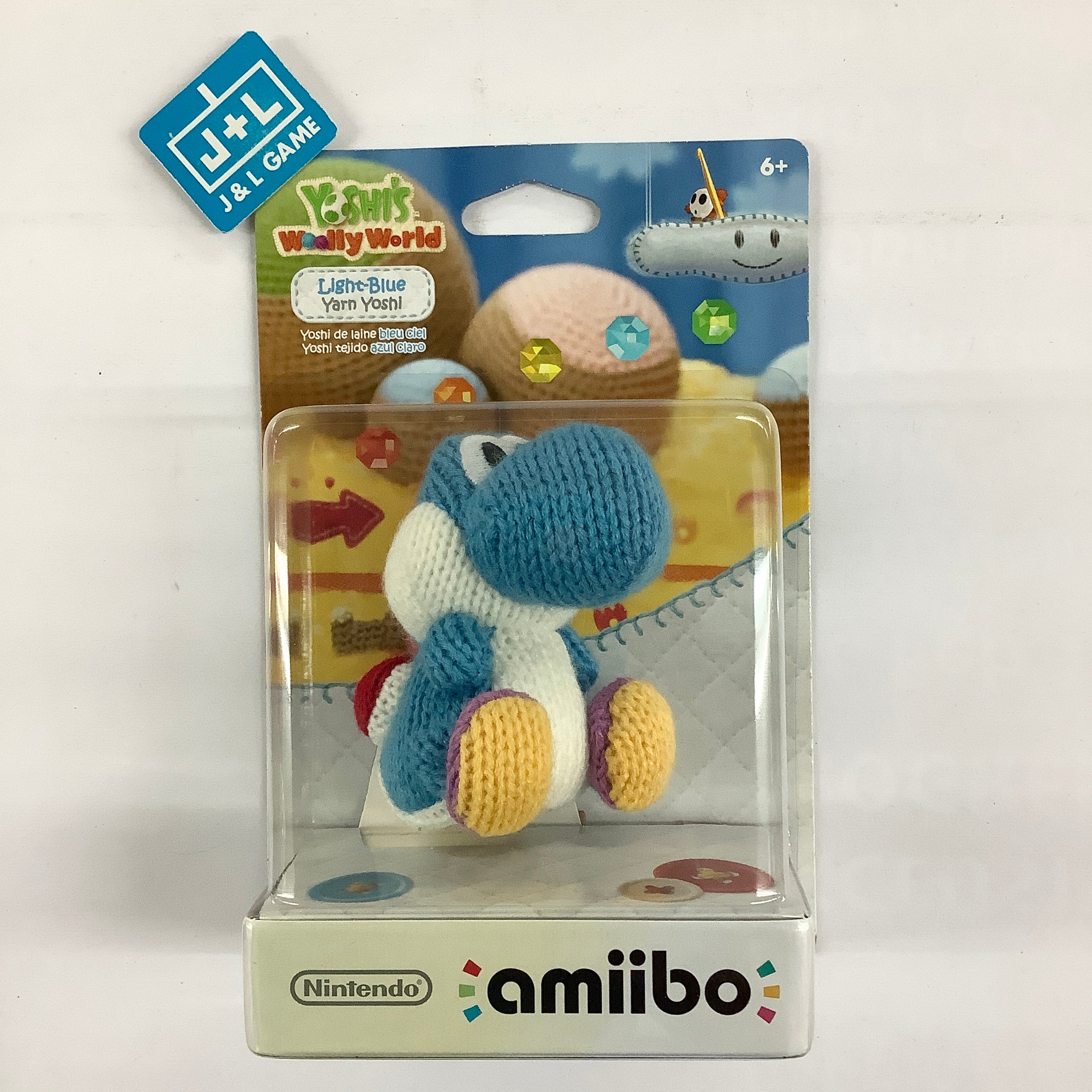 Light Blue Yarn Yoshi (Yoshi's Woolly World) - Nintendo WiiU Amiibo Amiibo Nintendo   