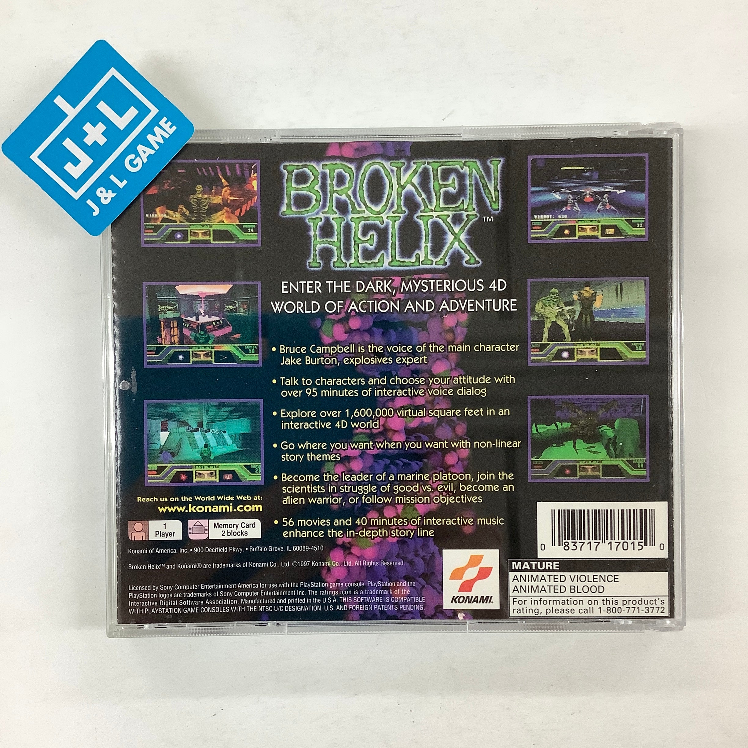 Broken Helix - (PS1) PlayStation 1 [Pre-Owned] Video Games Konami   