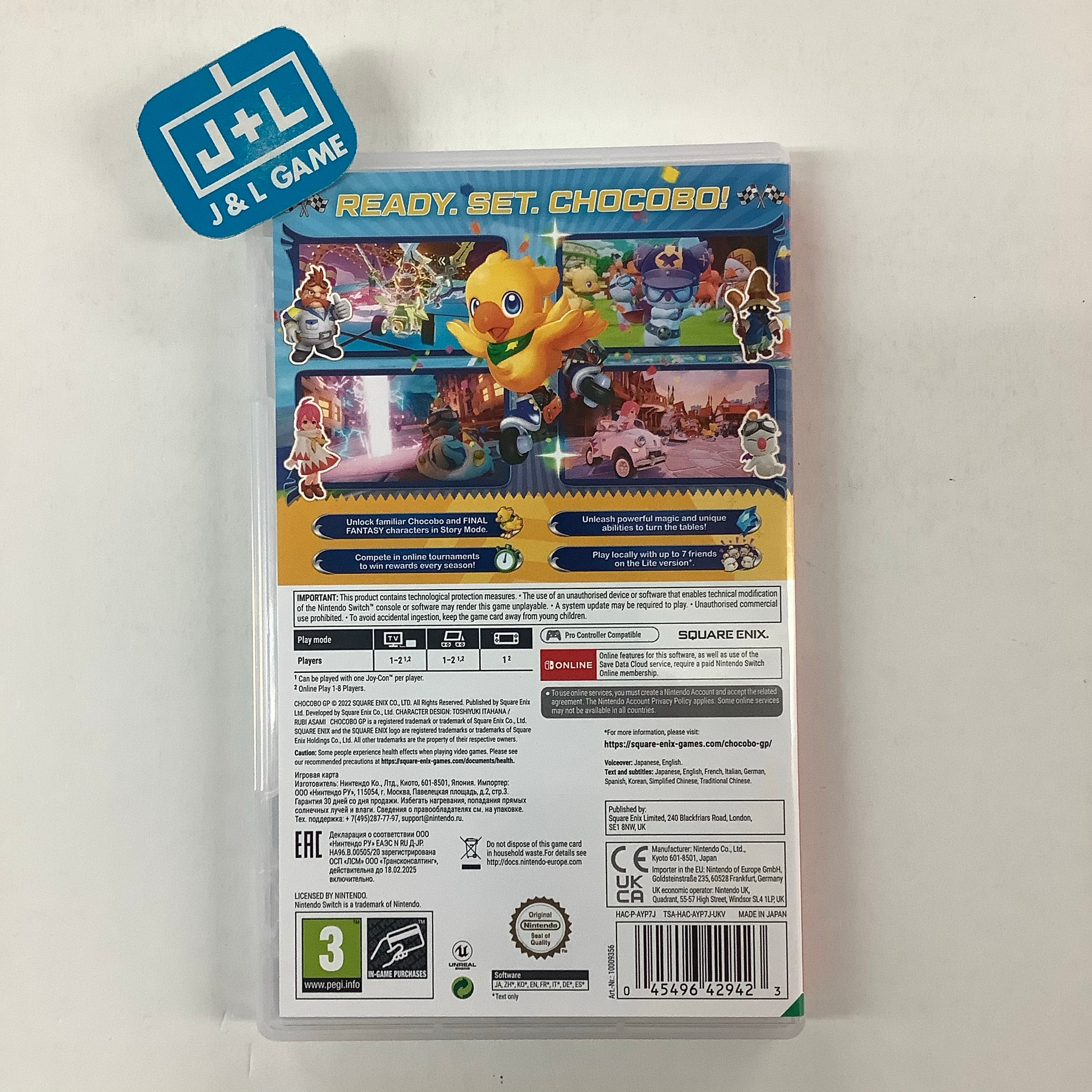 Chocobo GP - (NSW) Nintendo Switch (European Import) [UNBOXING] Video Games Nintendo   