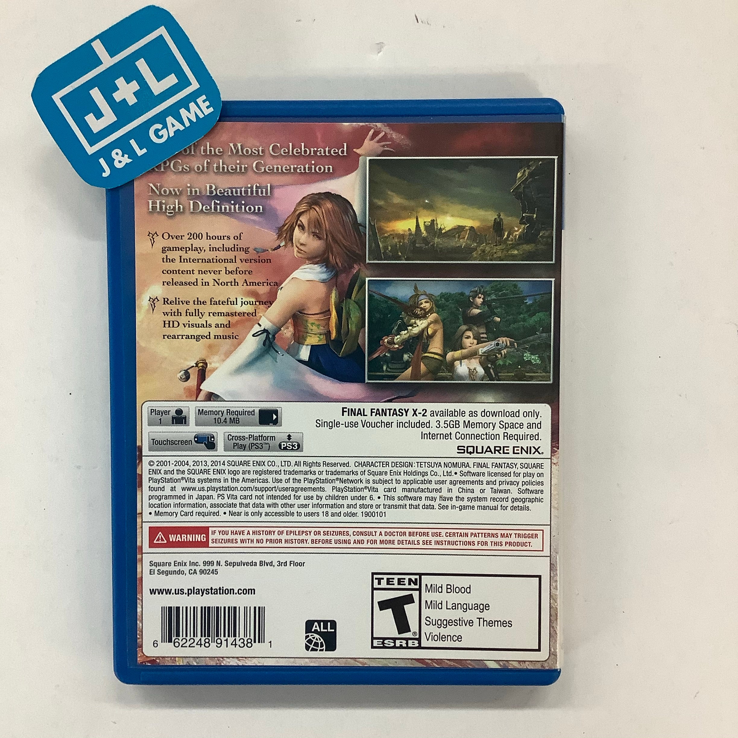 Final Fantasy X / X-2 HD Remaster - (PSV) PlayStation Vita [Pre-Owned] Video Games Square Enix   