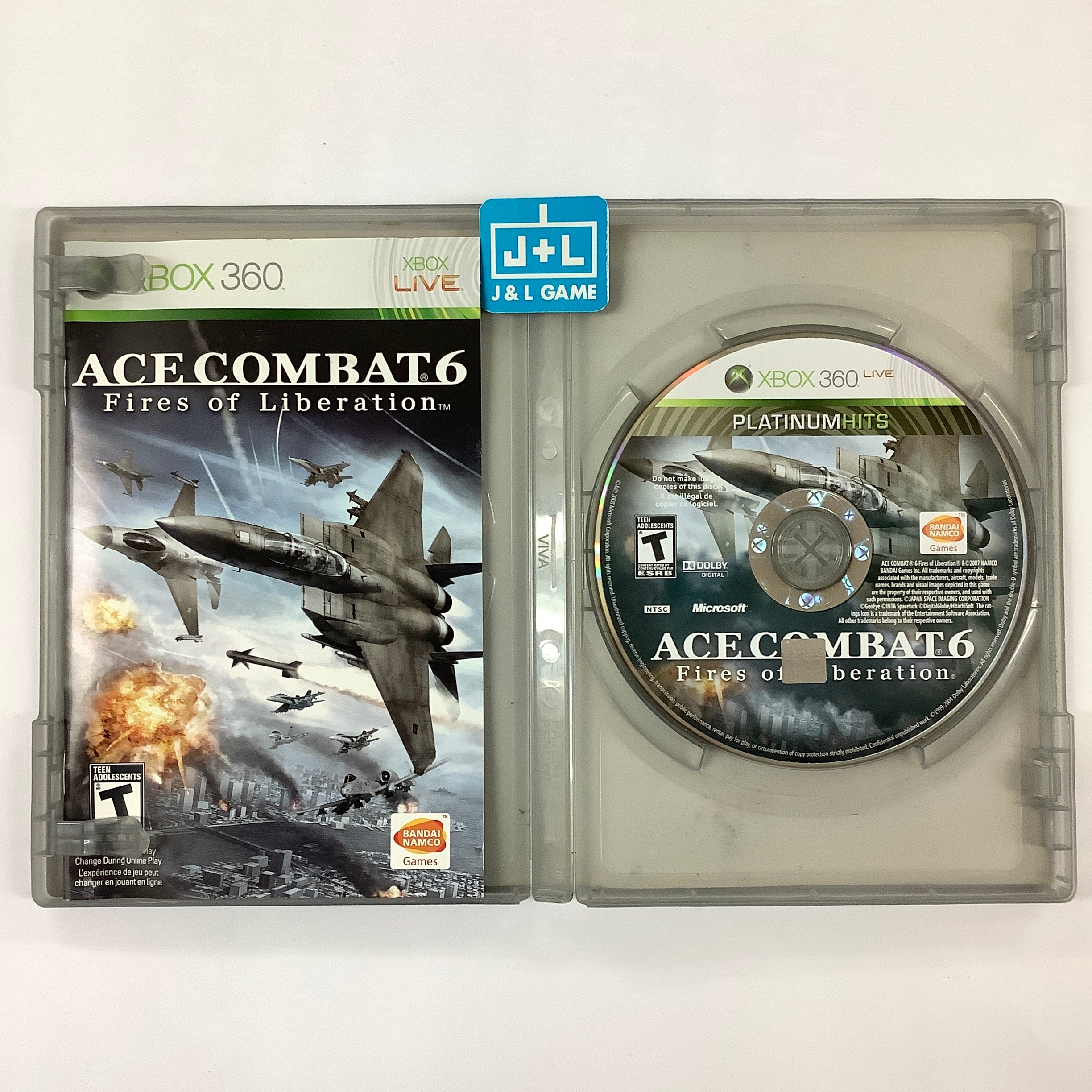 Ace Combat 6: Fires of Liberation (Platinum Hits) - Xbox 360 [Pre-Owned] Video Games Namco Bandai Games   