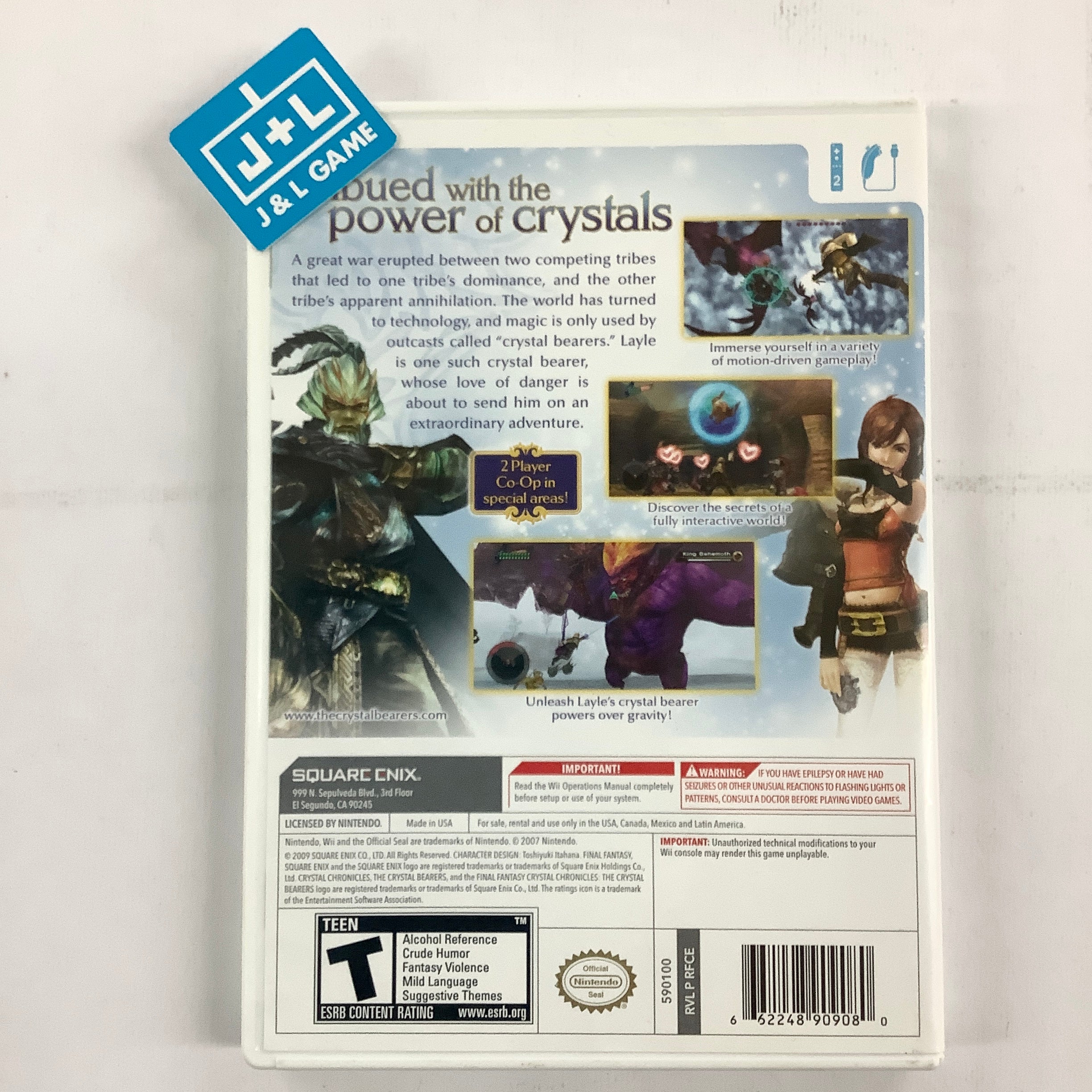 Final Fantasy Crystal Chronicles: The Crystal Bearers - Nintendo Wii [Pre-Owned] Video Games Square Enix   