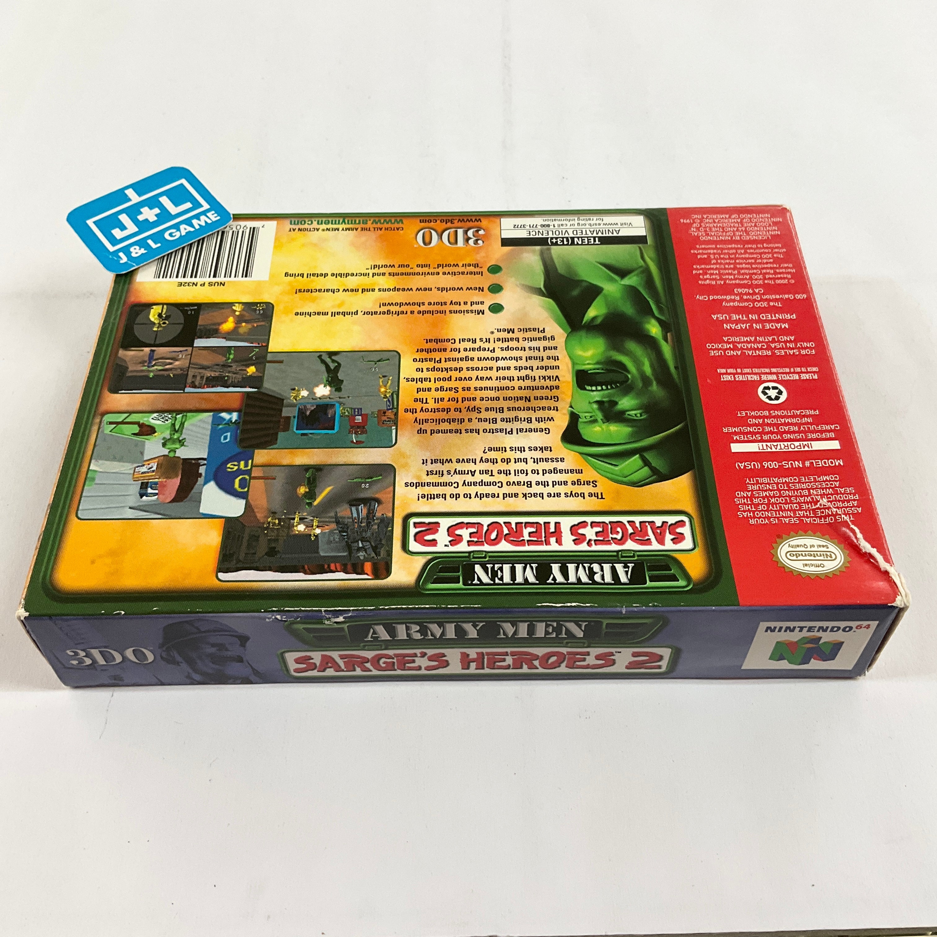 Army Men: Sarge's Heroes 2 - (N64) Nintendo 64 [Pre-Owned] Video Games 3DO   