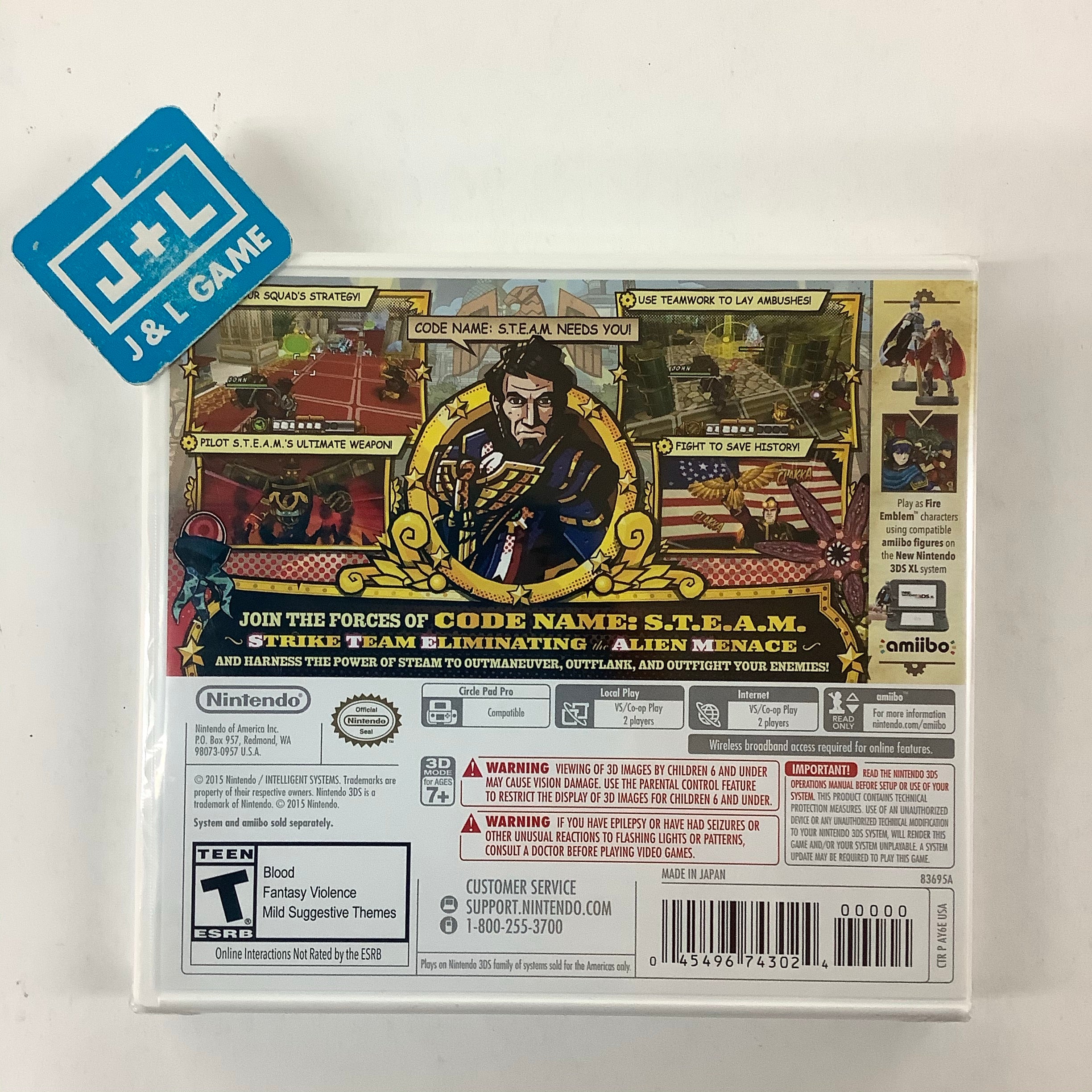 Code Name: S.T.E.A.M. - Nintendo 3DS Video Games Nintendo   