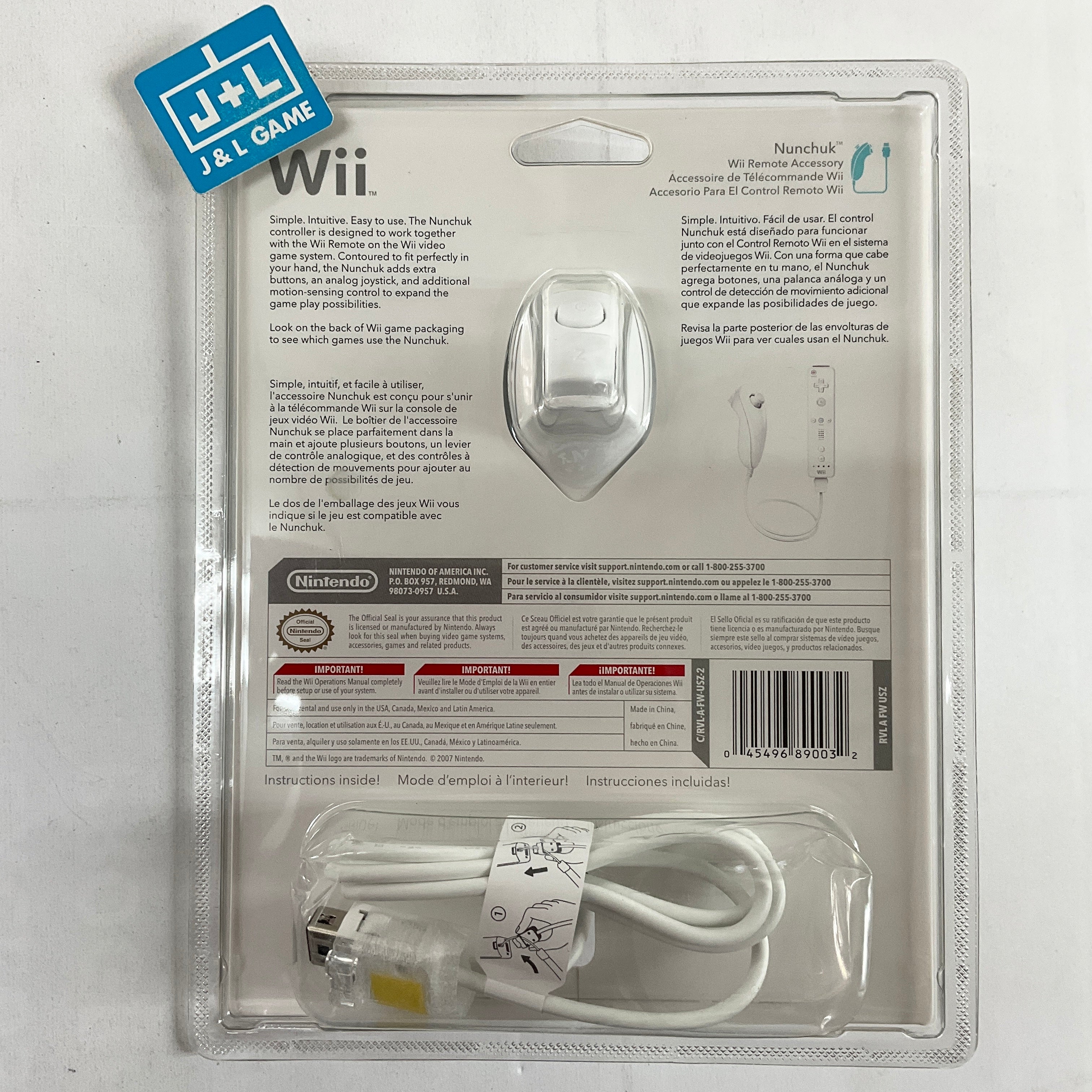 Wii Nunchuk Controller (White) - Nintendo Wii Accessories Nintendo   