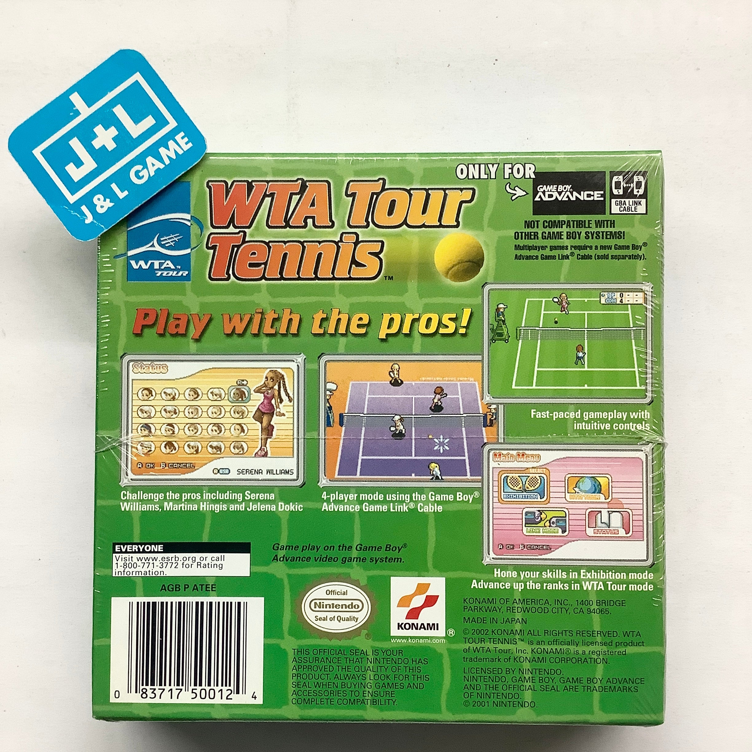 WTA Tour Tennis - (GBA) Game Boy Advance Video Games Konami   