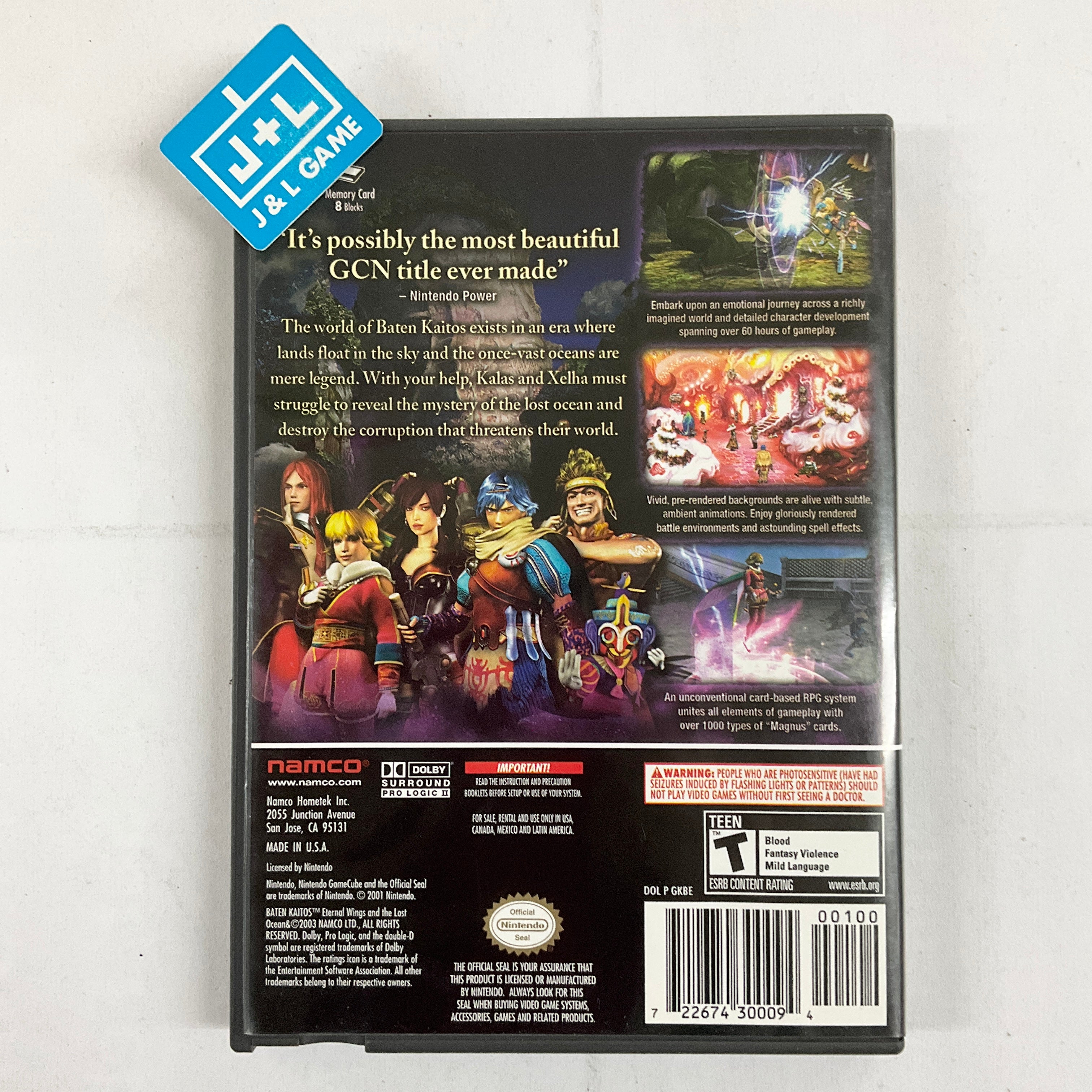 Baten Kaitos: Eternal Wings and the Lost Ocean - (GC) GameCube [Pre-Owned] Video Games Namco   