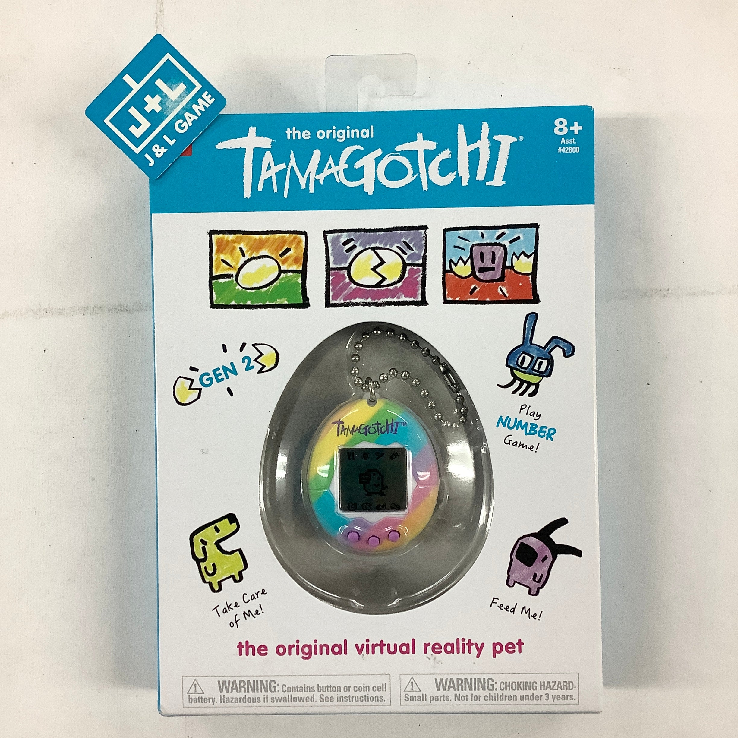 The Original Tamagotchi (Spring Stripes) - Tamagotchi Toy Tamagotchi   