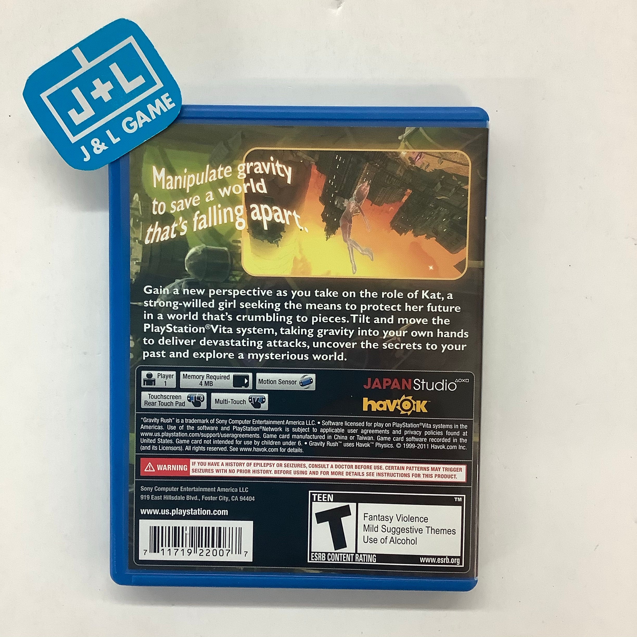 Gravity Rush - (PSV) PlayStation Vita [Pre-Owned] Video Games SCEA   