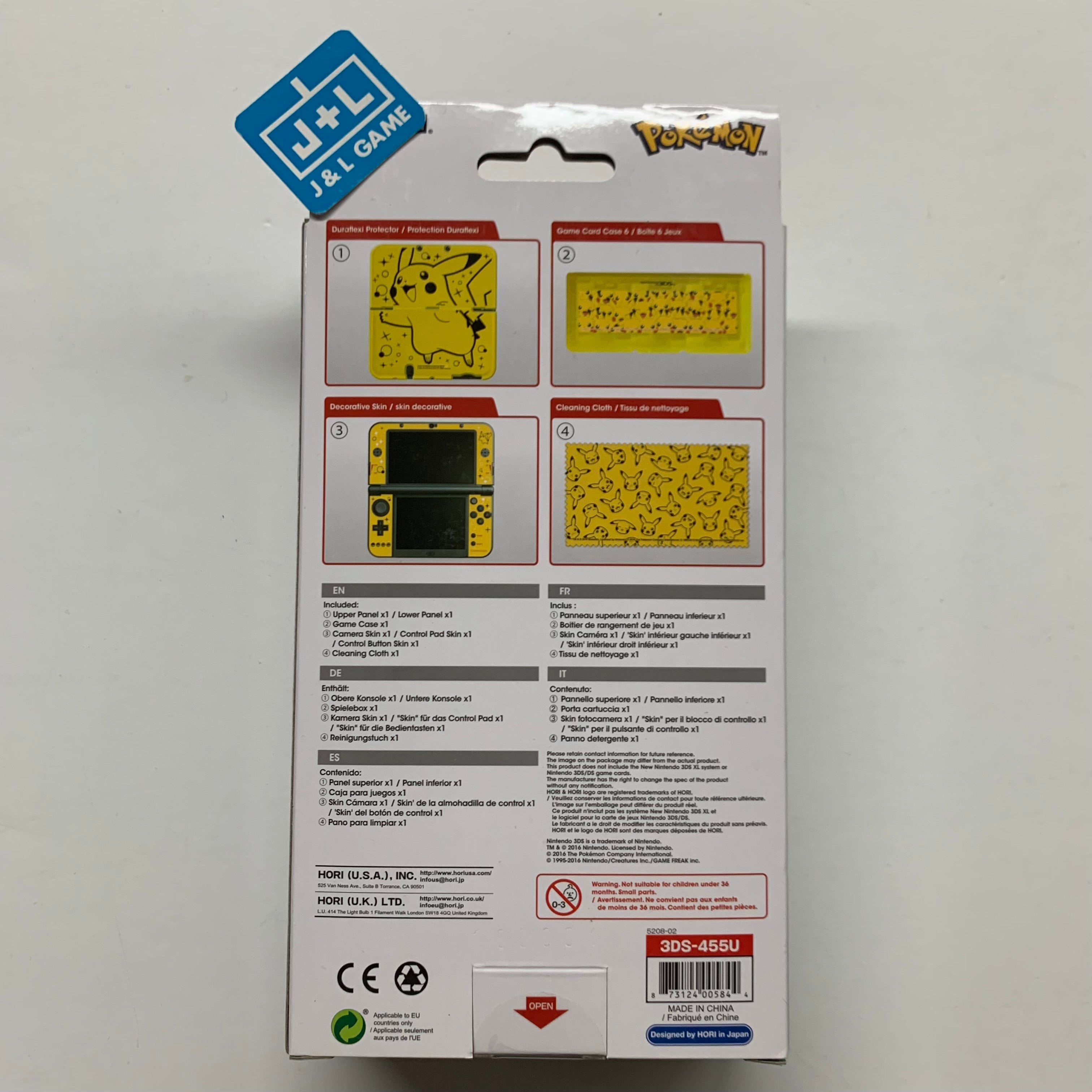 HORI New Nintendo 3DS XL Pikachu Pack Starter Kit - Nintendo 3DS ACCESSORIES HORI   