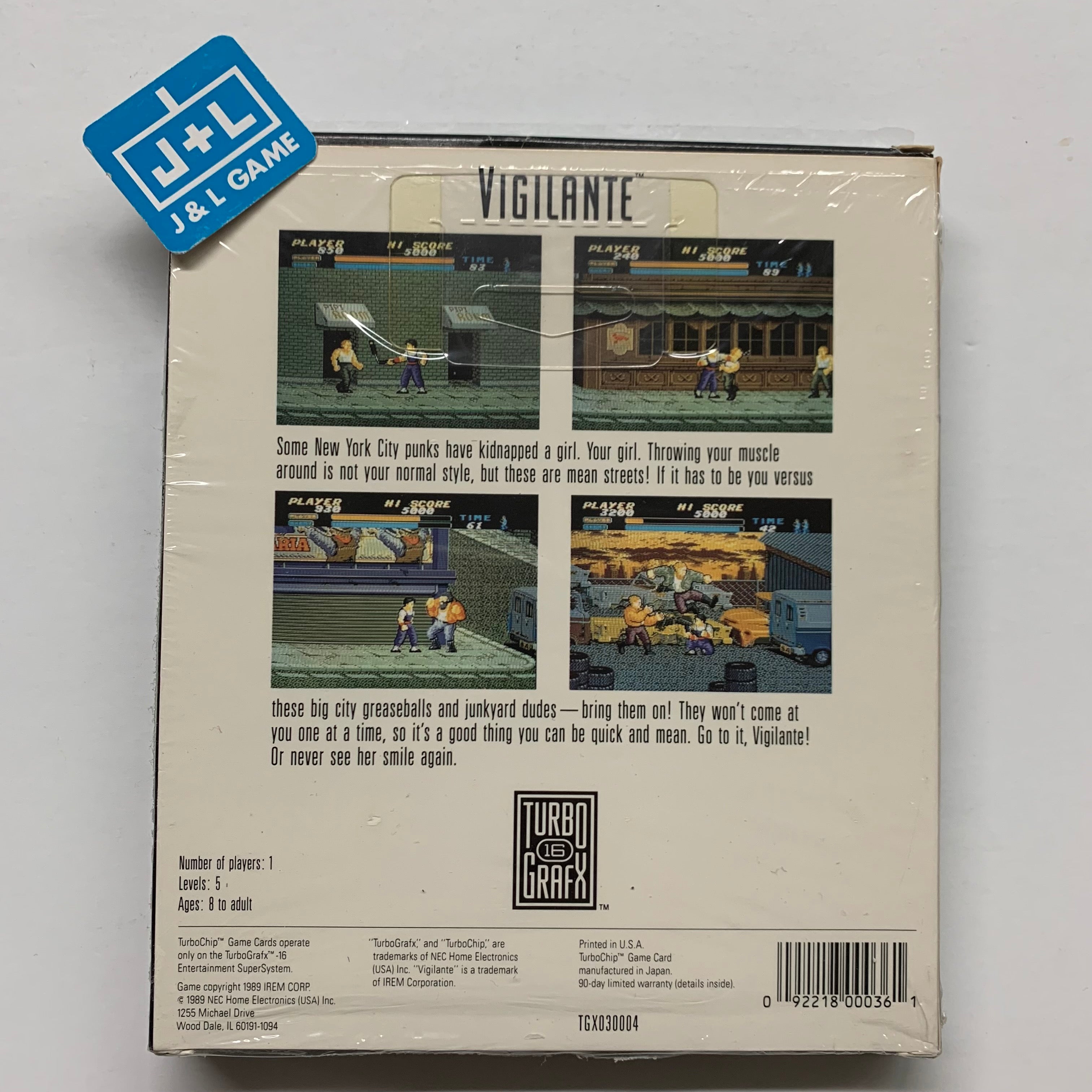 Vigilante - TurboGrafx-16  [Pre-Owned] Video Games NEC   