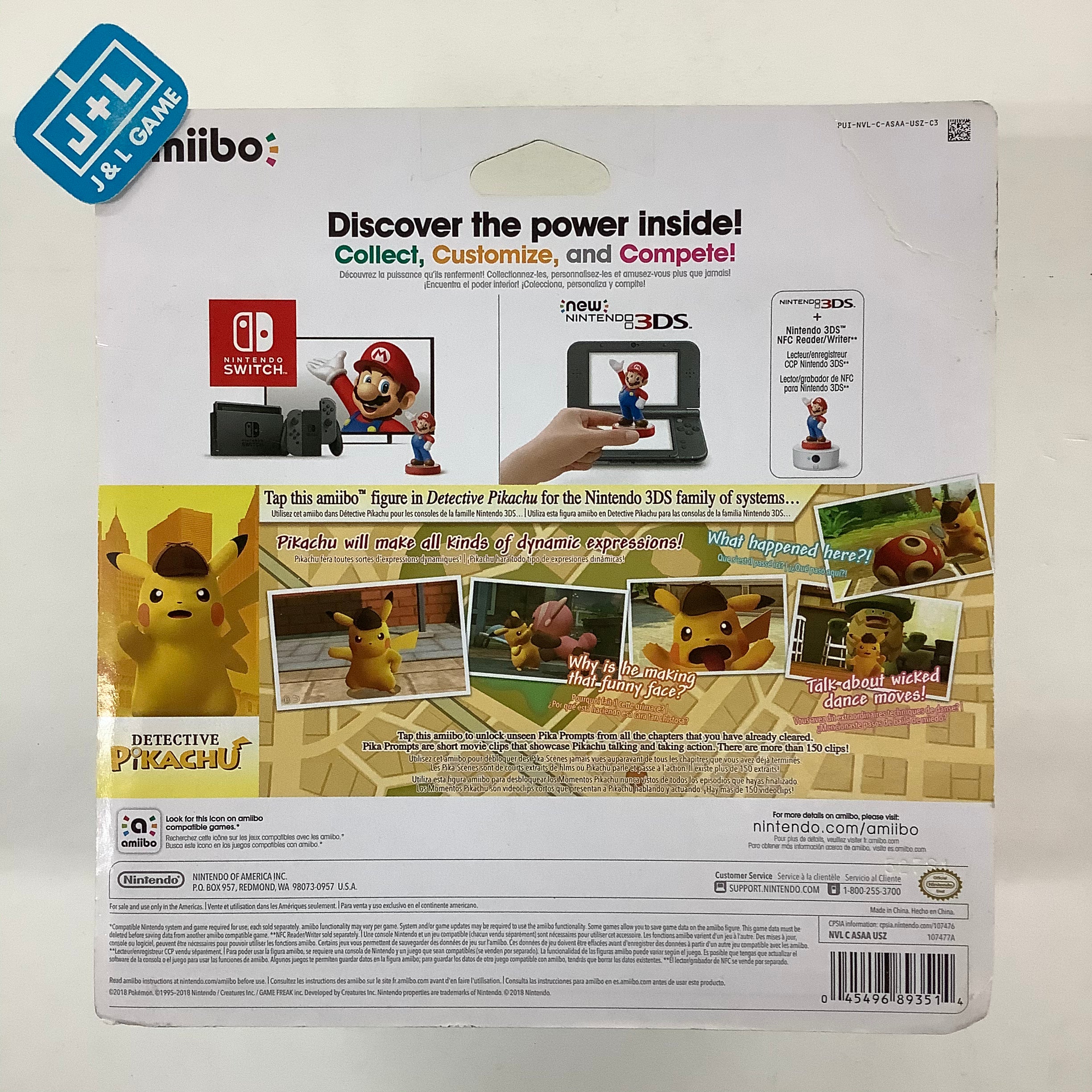 Detective Pikachu (Pokémon series) - Nintendo 3DS Amiibo Amiibo Nintendo   