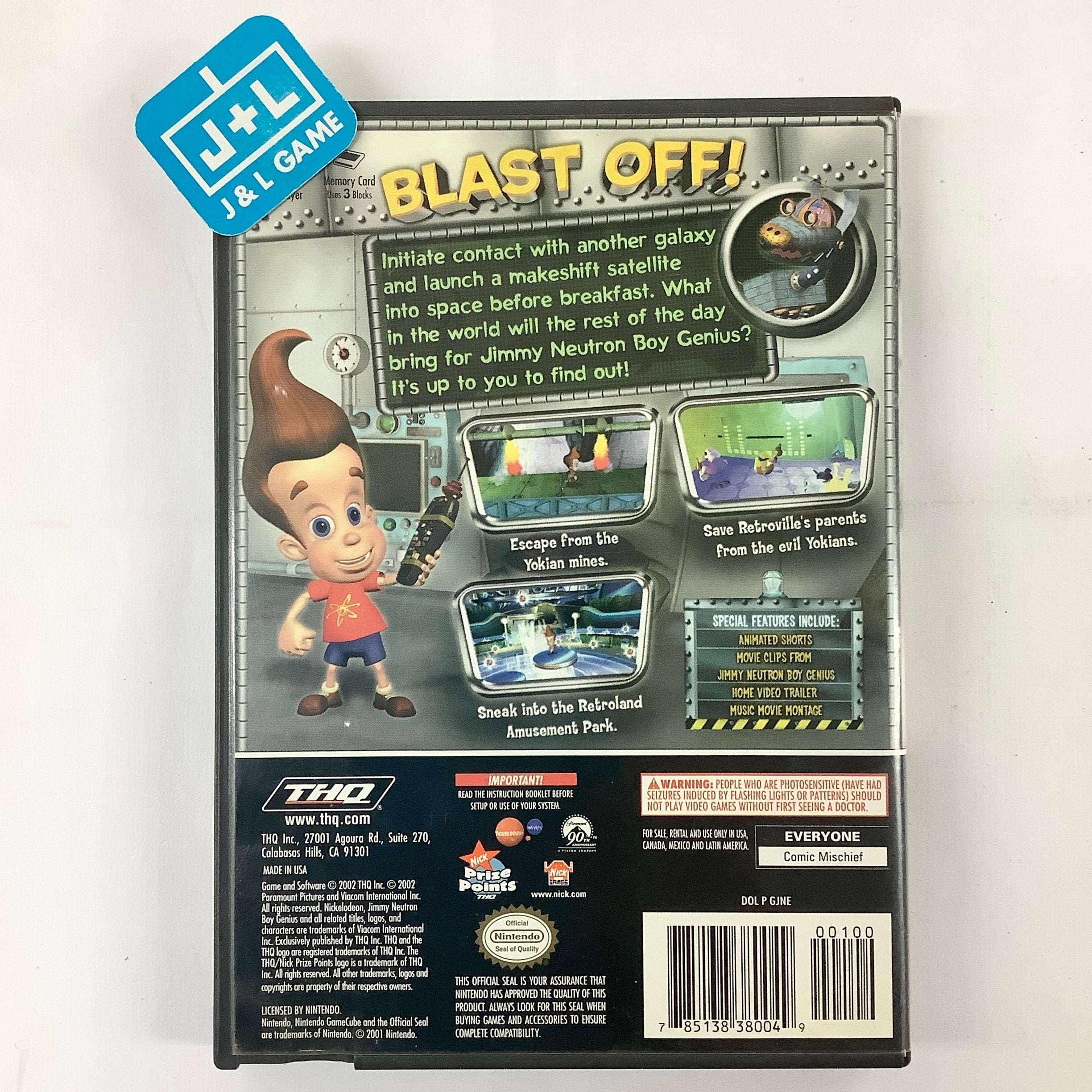 Jimmy Neutron Boy Genius - (GC) GameCube [Pre-Owned] Video Games Nintendo   